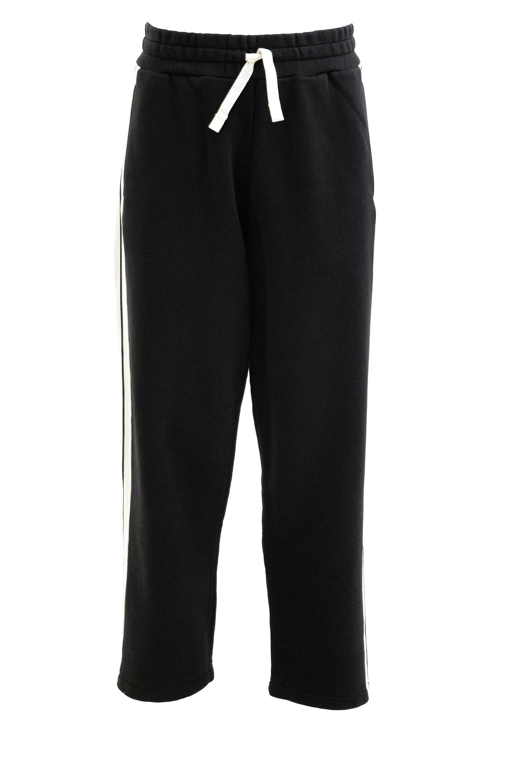 Pantaloni in cotone di colore nero<BR/> PMCH02OS26FLE001 1003 PALM ANGELS 