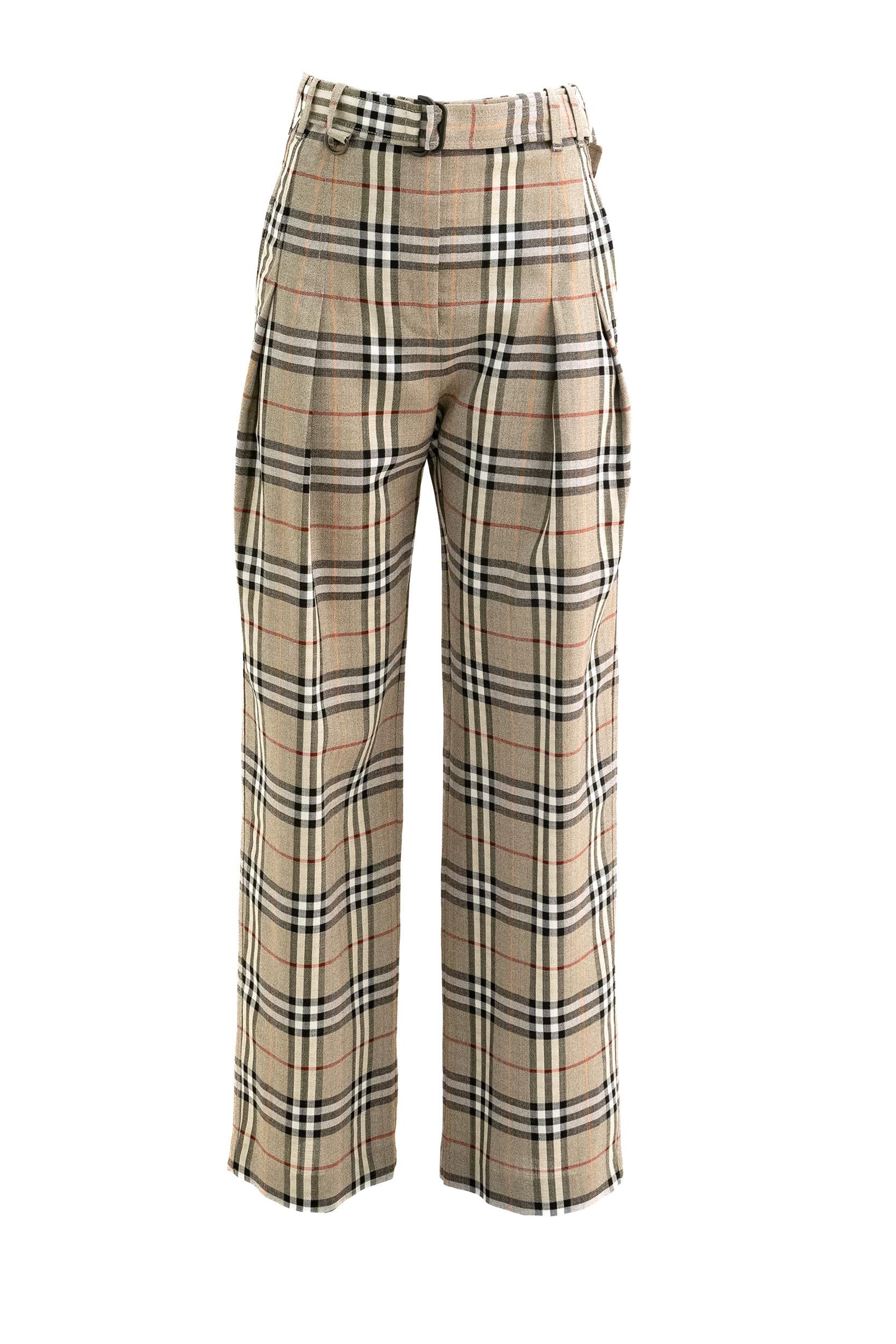 Pantaloni<BR/> 8110717 LIMESTONE CHECK BURBERRY 