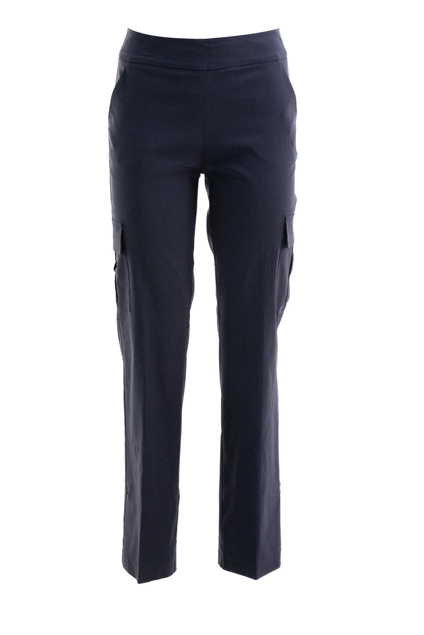 Pantaloni Cargo in tessuto tecnico di colore blu<BR/> KOOL F954 NAVY AVENUE MONTAIGNE 