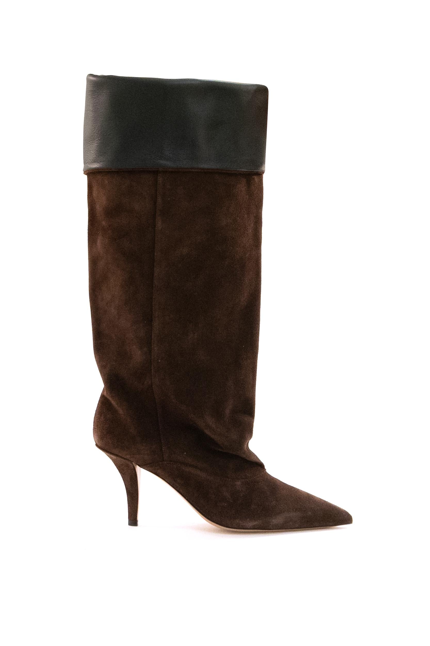 Stivali Ines<BR/> PX1685 CIOCCOLATO-BLACK PARIS TEXAS 