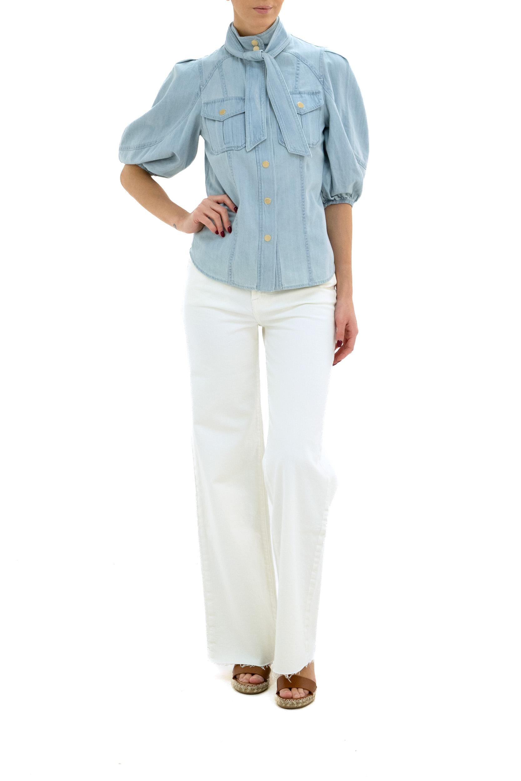 Camicia in denim di cotone<BR/> 1913TRS252 ICE STORM ZIMMERMANN 