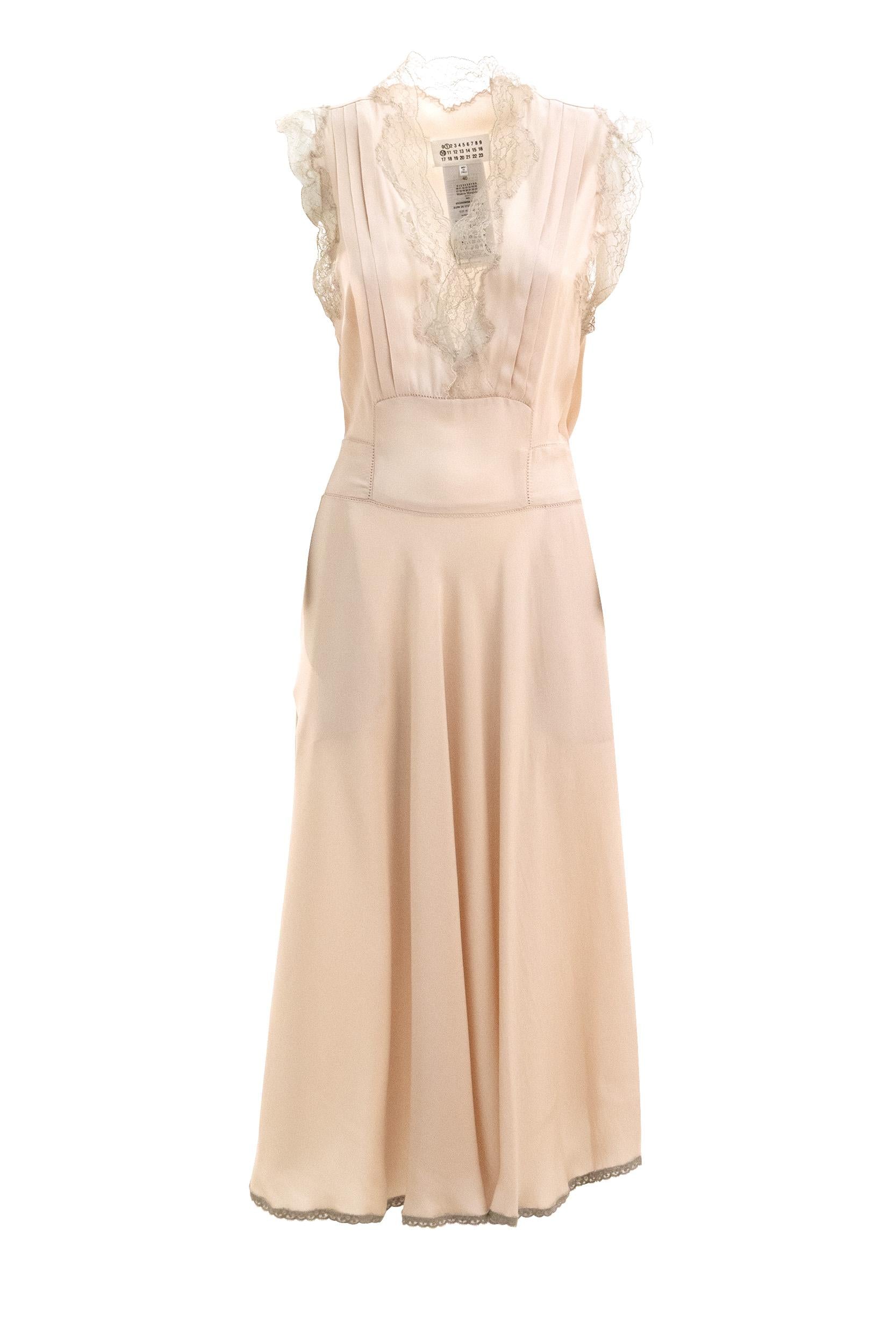 Abito Midi in Seta<BR/> S51DD0058 M35798 218 MAISON MARGIELA 