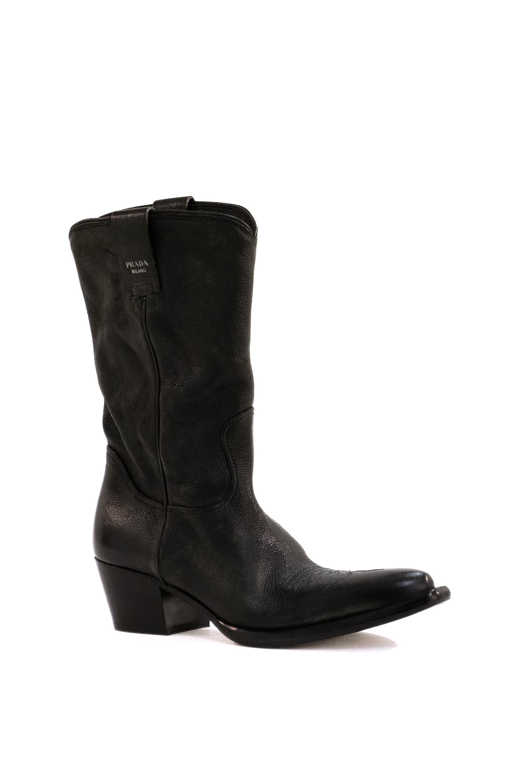 Stivaletti in pelle<BR/> 1U001O F 045 2KJ F0002 PRADA 