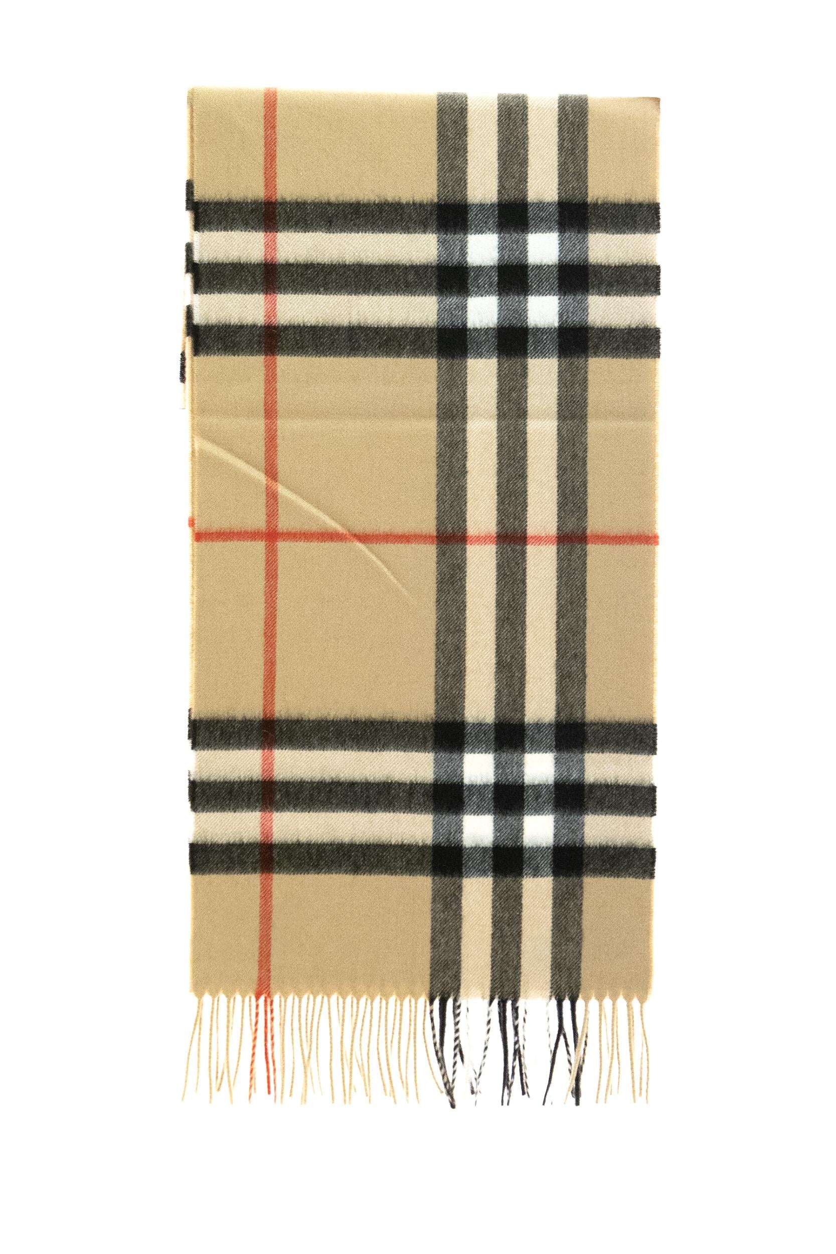 Sciarpa in Cashmere Check<BR/> 8076576 ARCHIVEBEIGE BURBERRY 