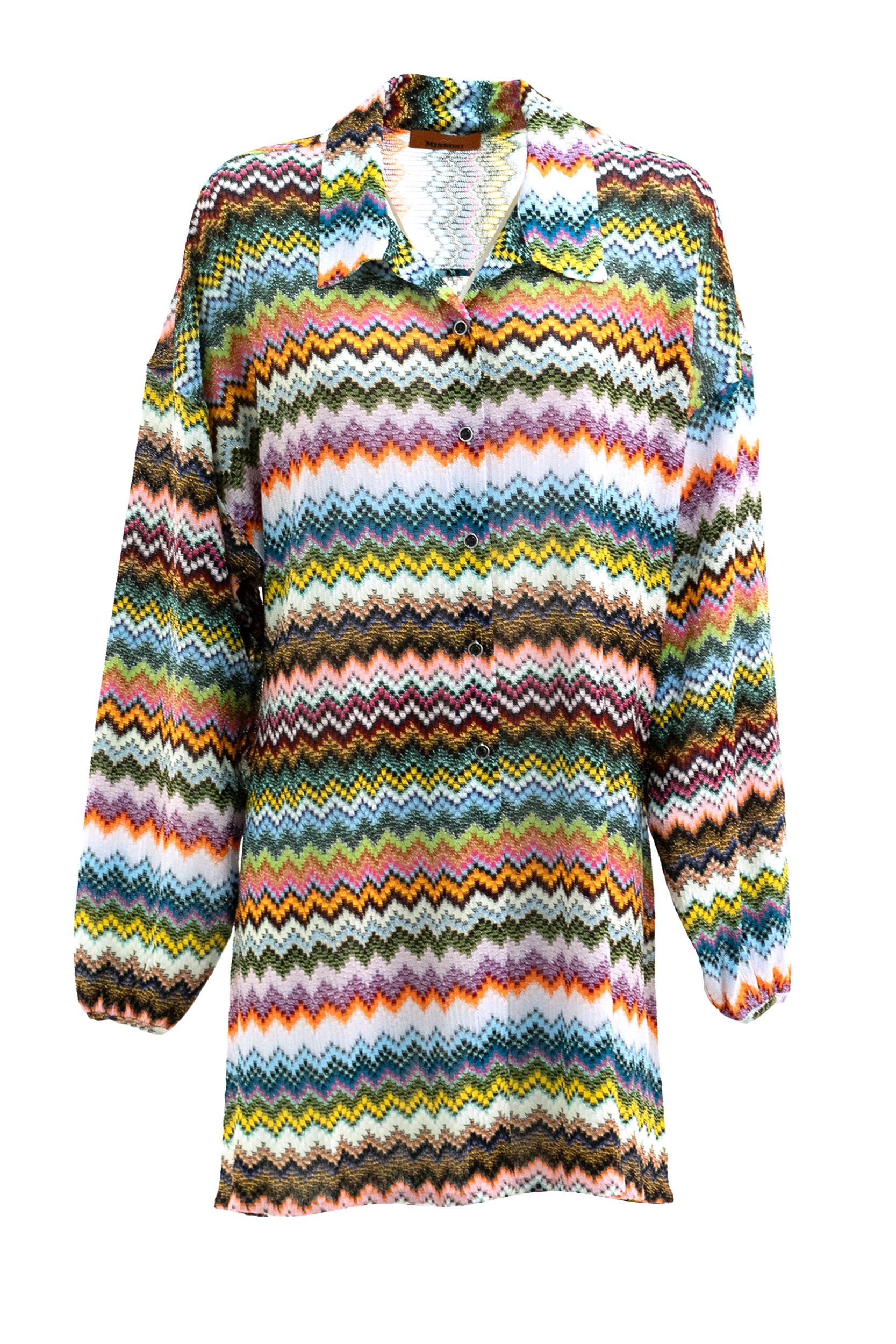 Camicia in Viscosa Lamé<BR/> MC24SK00-BR014F SM9YJ MISSONI 