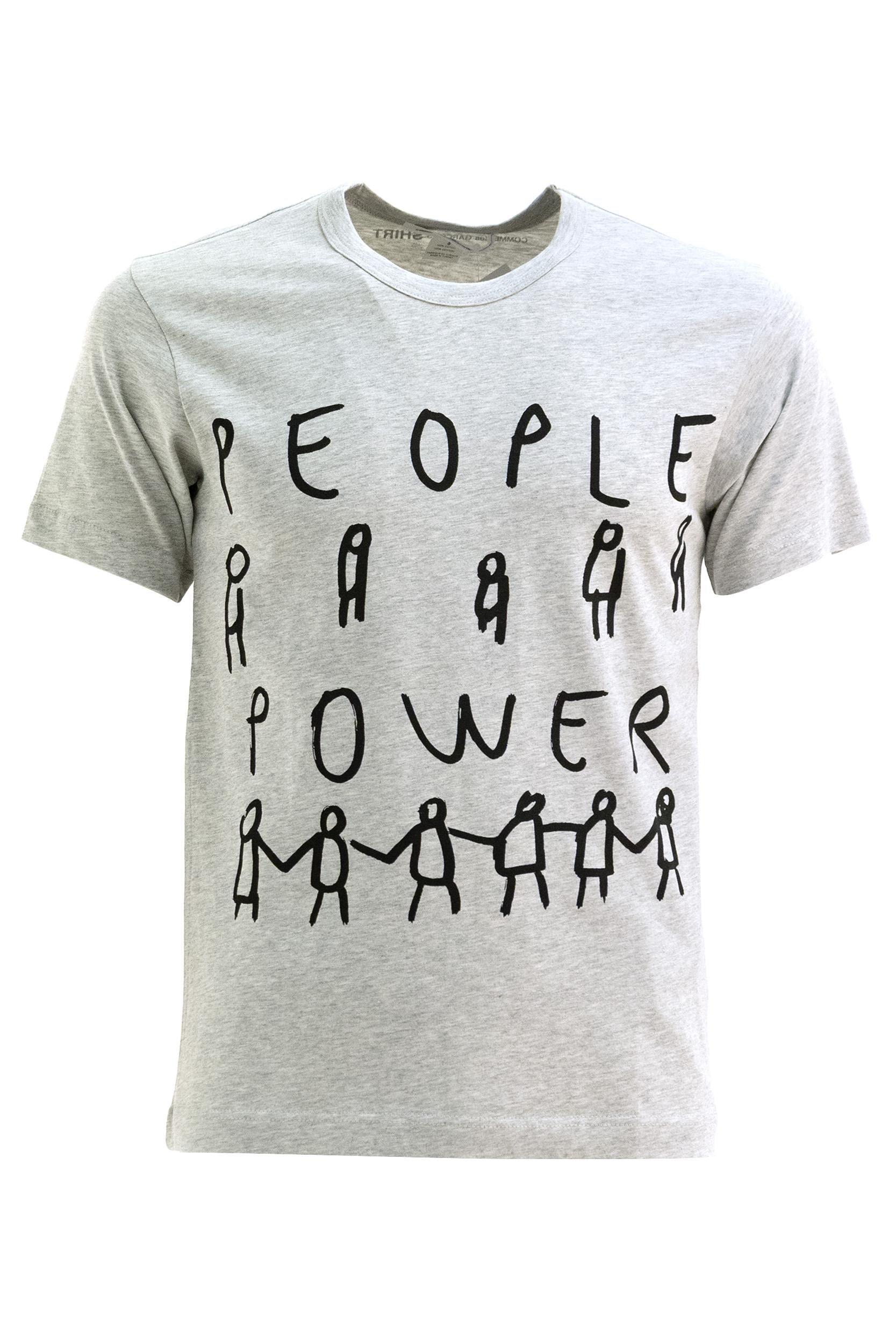 T-shirt in cotone di colore grigio<BR/> FQ-T033 1 CDG SHIRT 