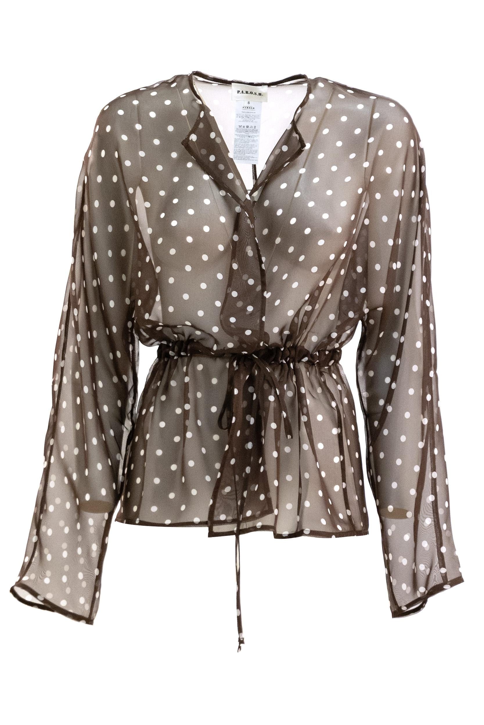 Coprispalle marrone a Pois bianchi <BR/> PALLINA-D400018 808 P.A.R.O.S.H. 
