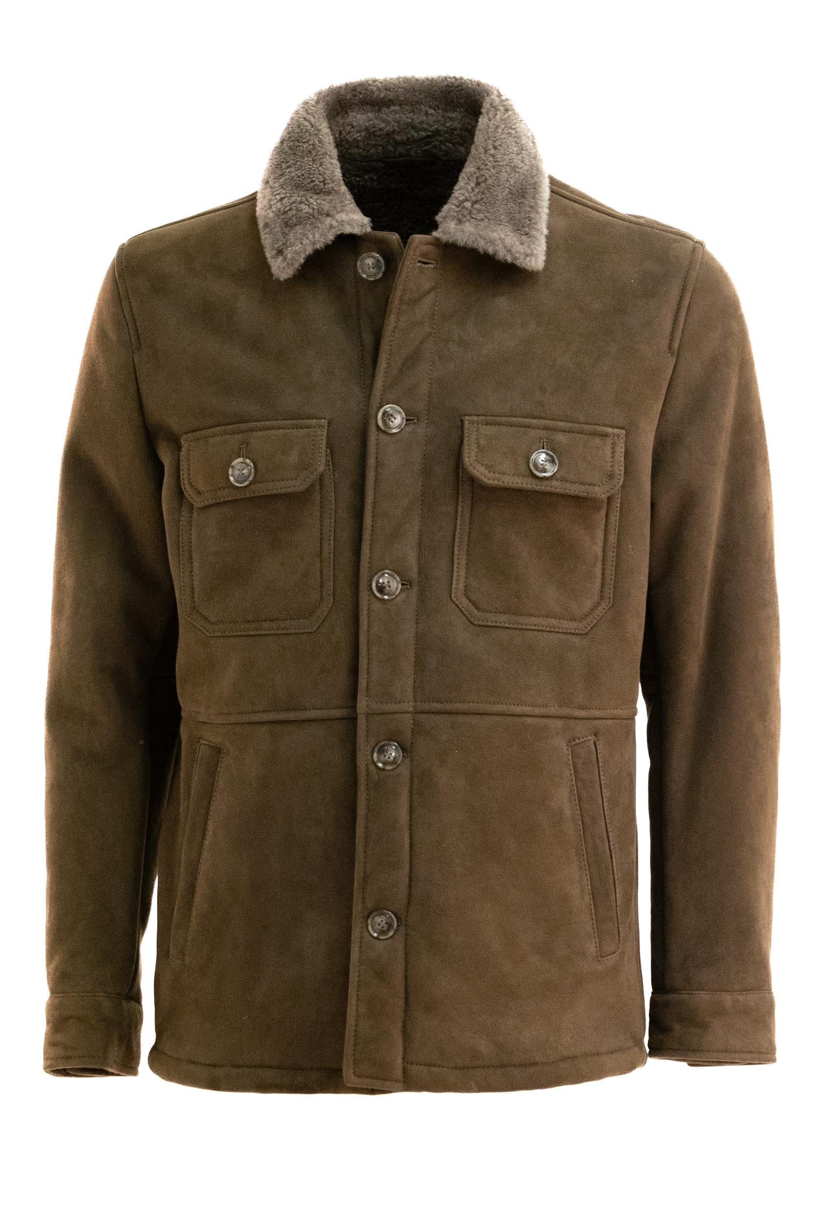 Giacca in montone<BR/> CAMICIA 51211 0029 BARBA 