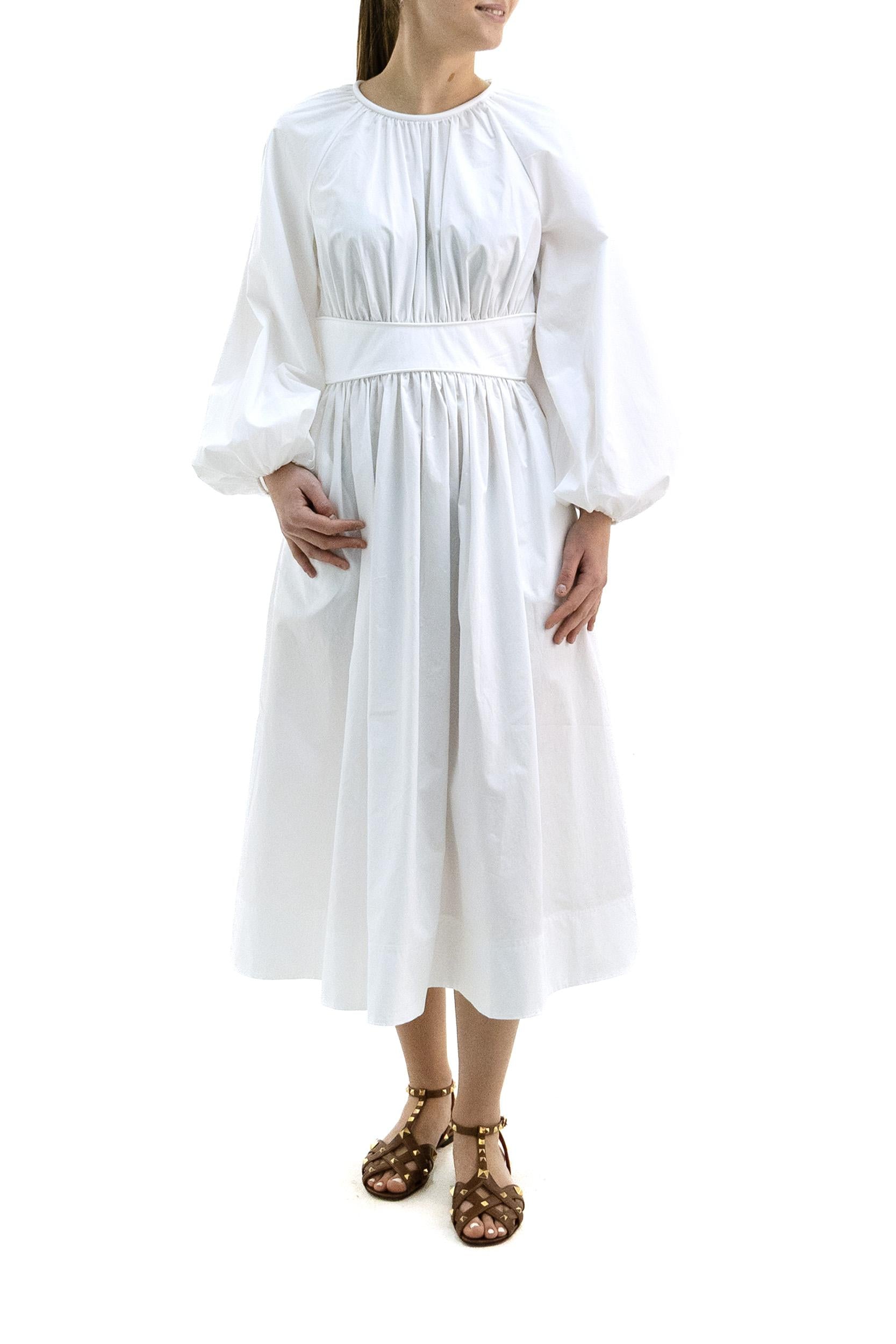Abito Midi in Popeline<BR/> 8856DS26R IVORY ZIMMERMANN 