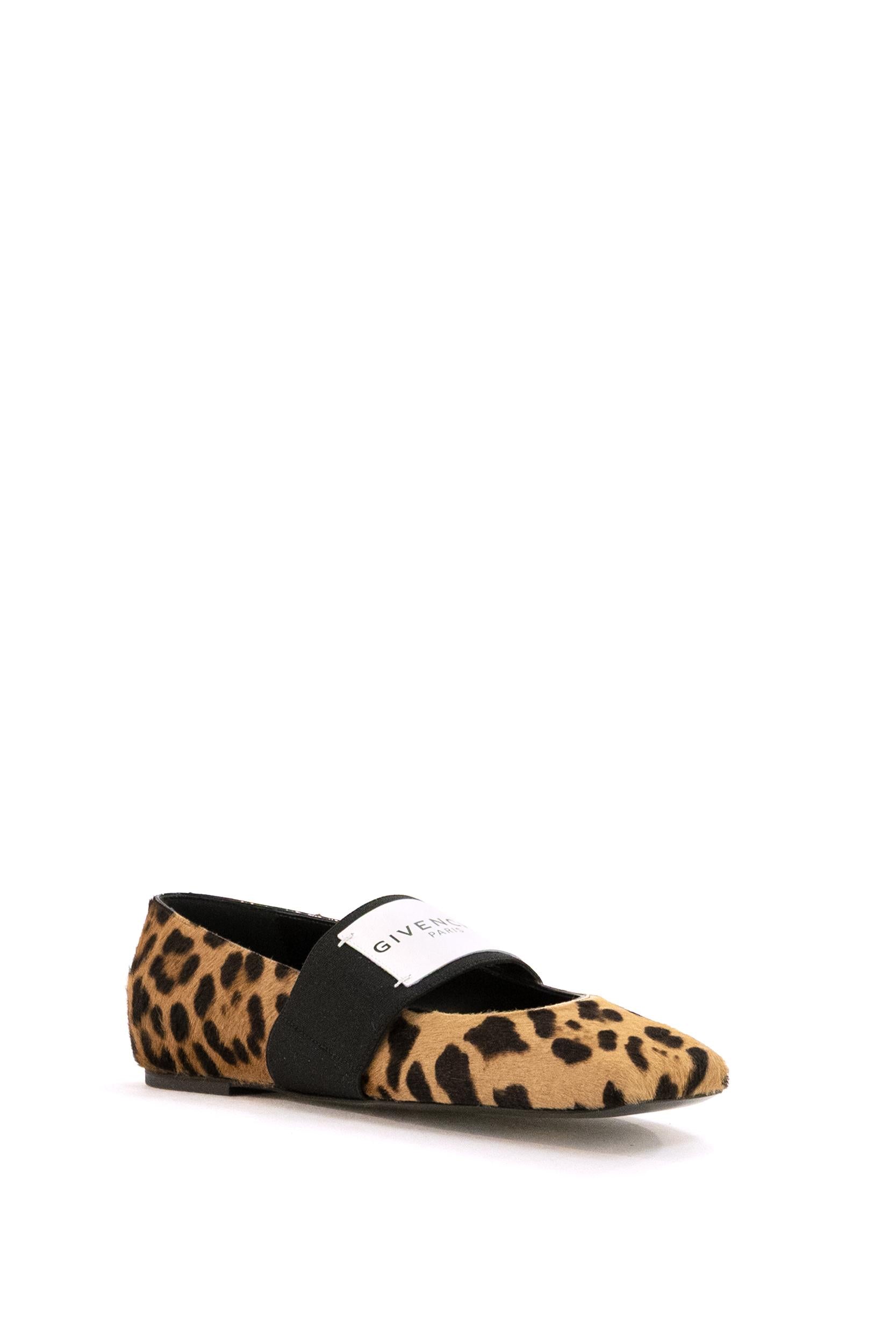 Ballerine Sliced Square in cavallino con motivo leopardato<BR/> BE5010E2FY 007 GIVENCHY 