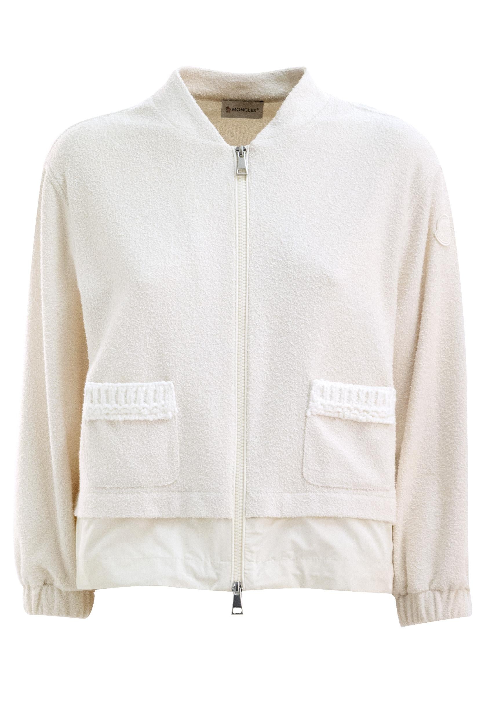 Maglia Aperta in Cotone con Zip<BR/> 8G000-26 89BDU 050 MONCLER 