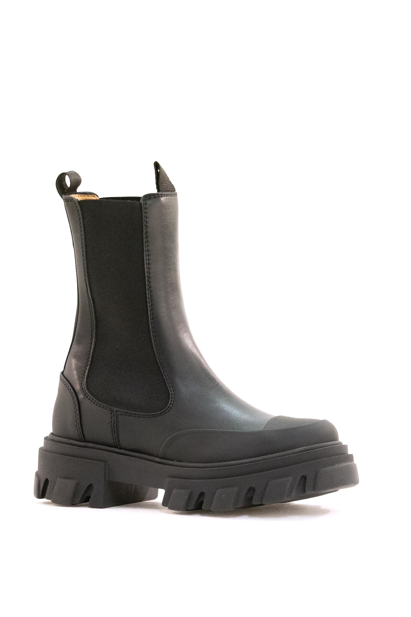 Stivali Chelsea Pelle Riciclata Nero S3238 099 GANNI 