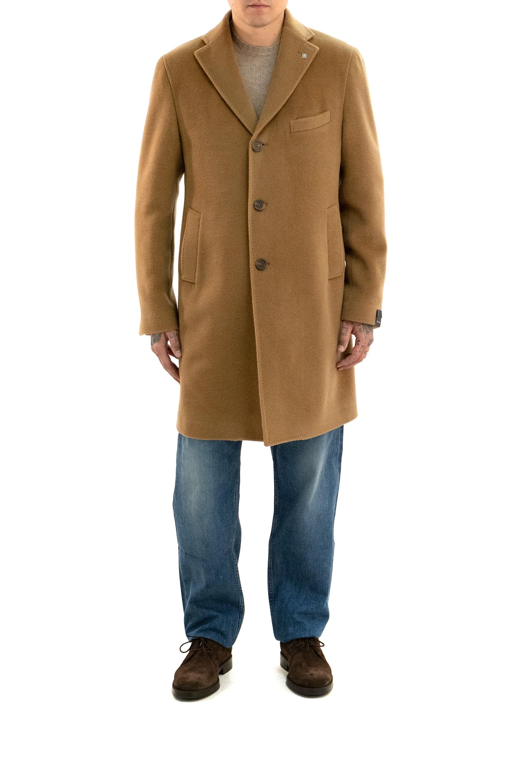 Cappotto monopetto in lana di colore beige<BR/> CFBM13X-E30007U F731 TAGLIATORE 