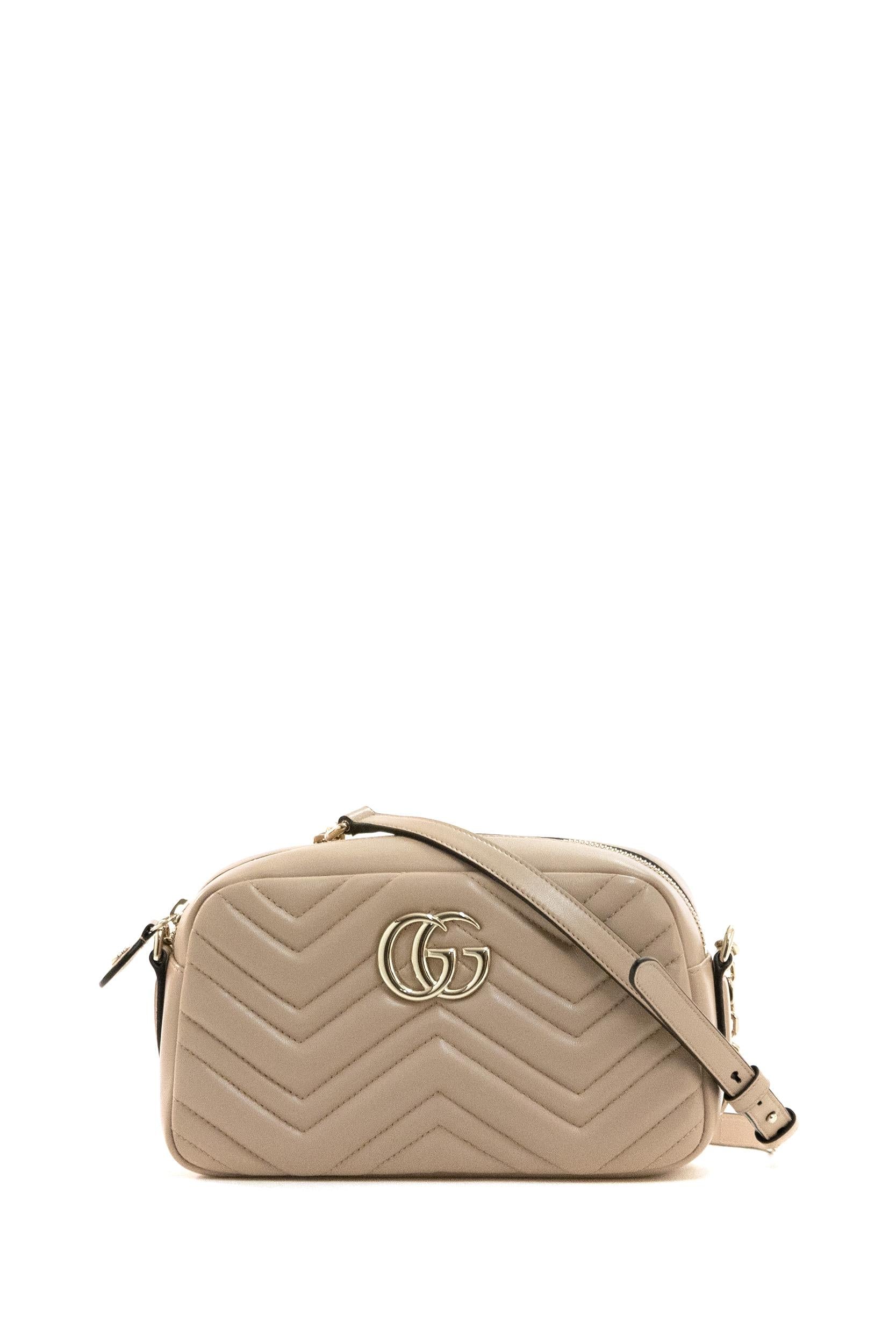 Camera bag GG Marmont in pelle di colore rosa cipria<BR/> 855273 AAFXD 5703 GUCCI 