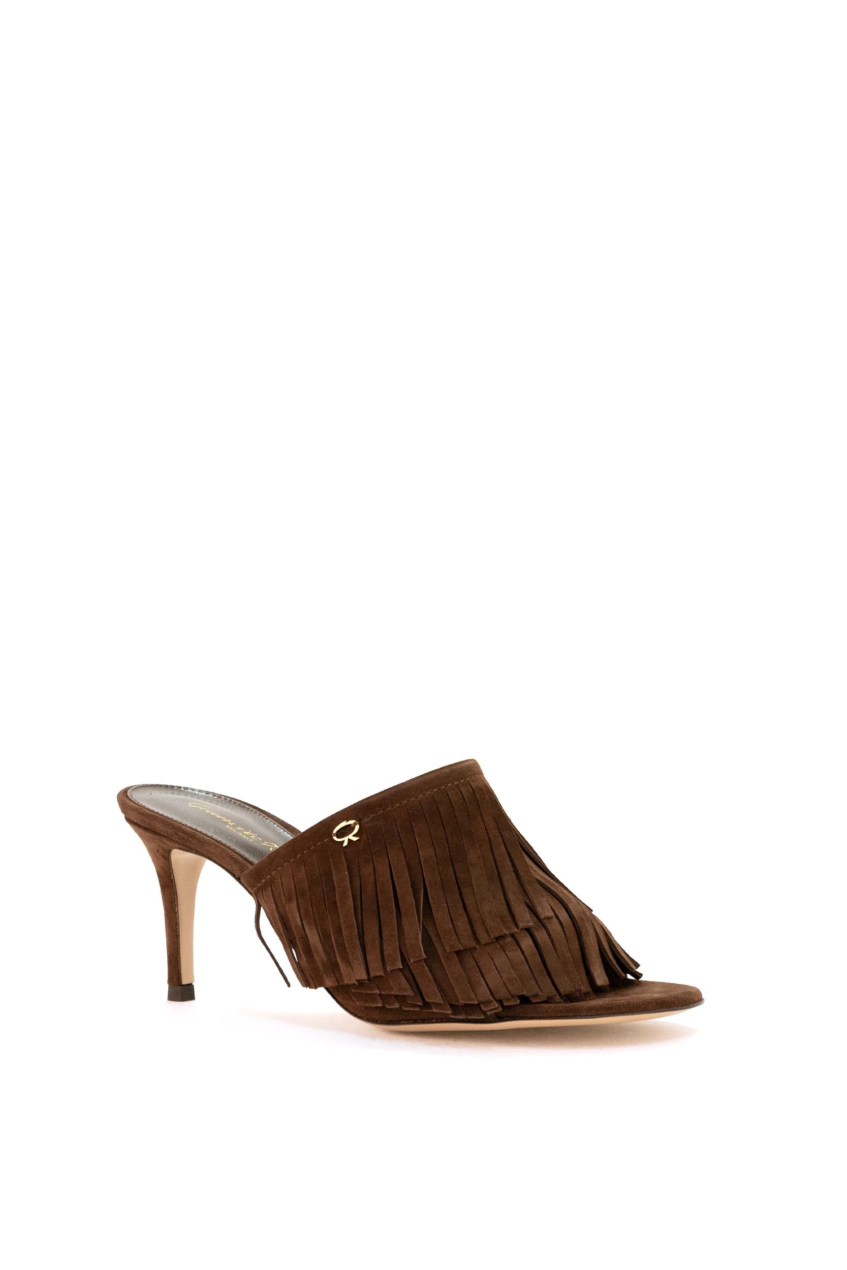 Sandalo Mule<BR/> G10072.70RIC.C45BROW BROWN GIANVITO ROSSI 