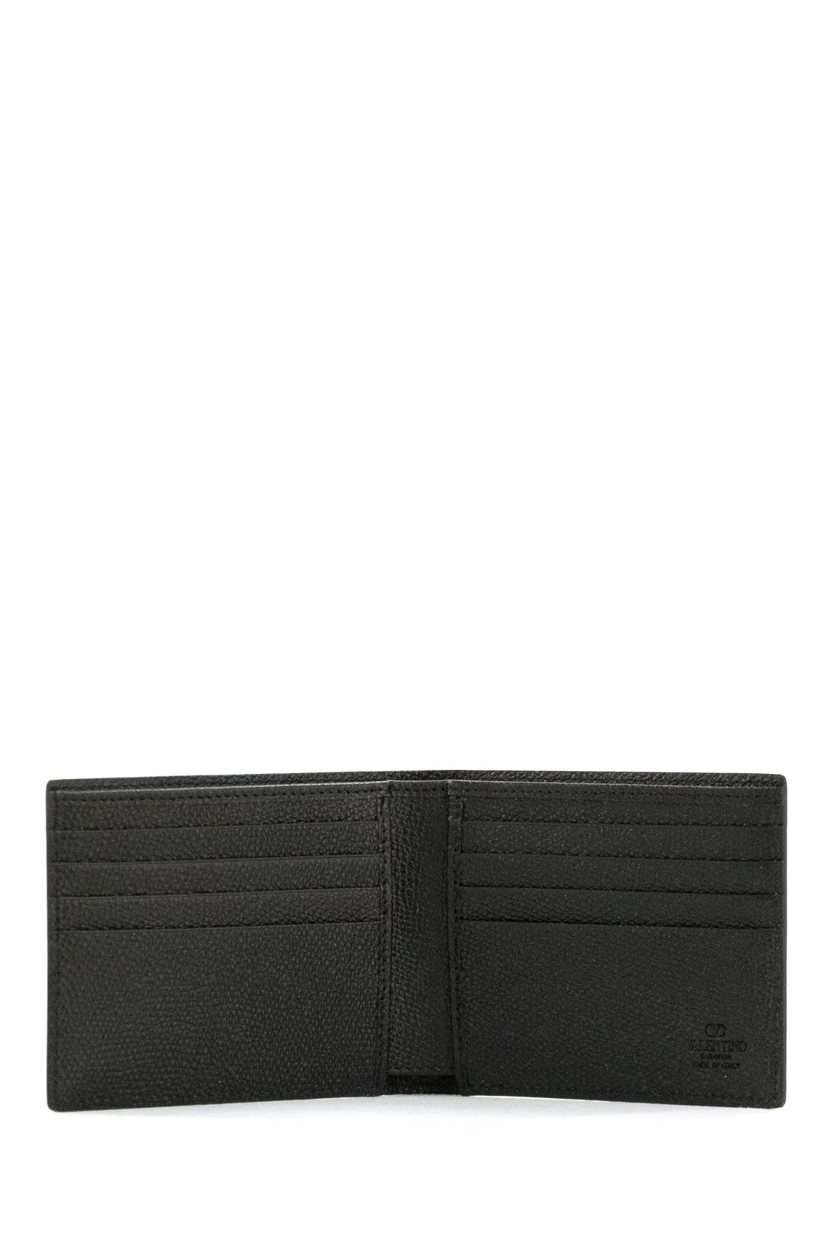 Portafoglio VLogo Signature in Vitello Granato di colore nero<BR/> 9Y2P0AP3UAG 0NO VALENTINO GARAVANI 