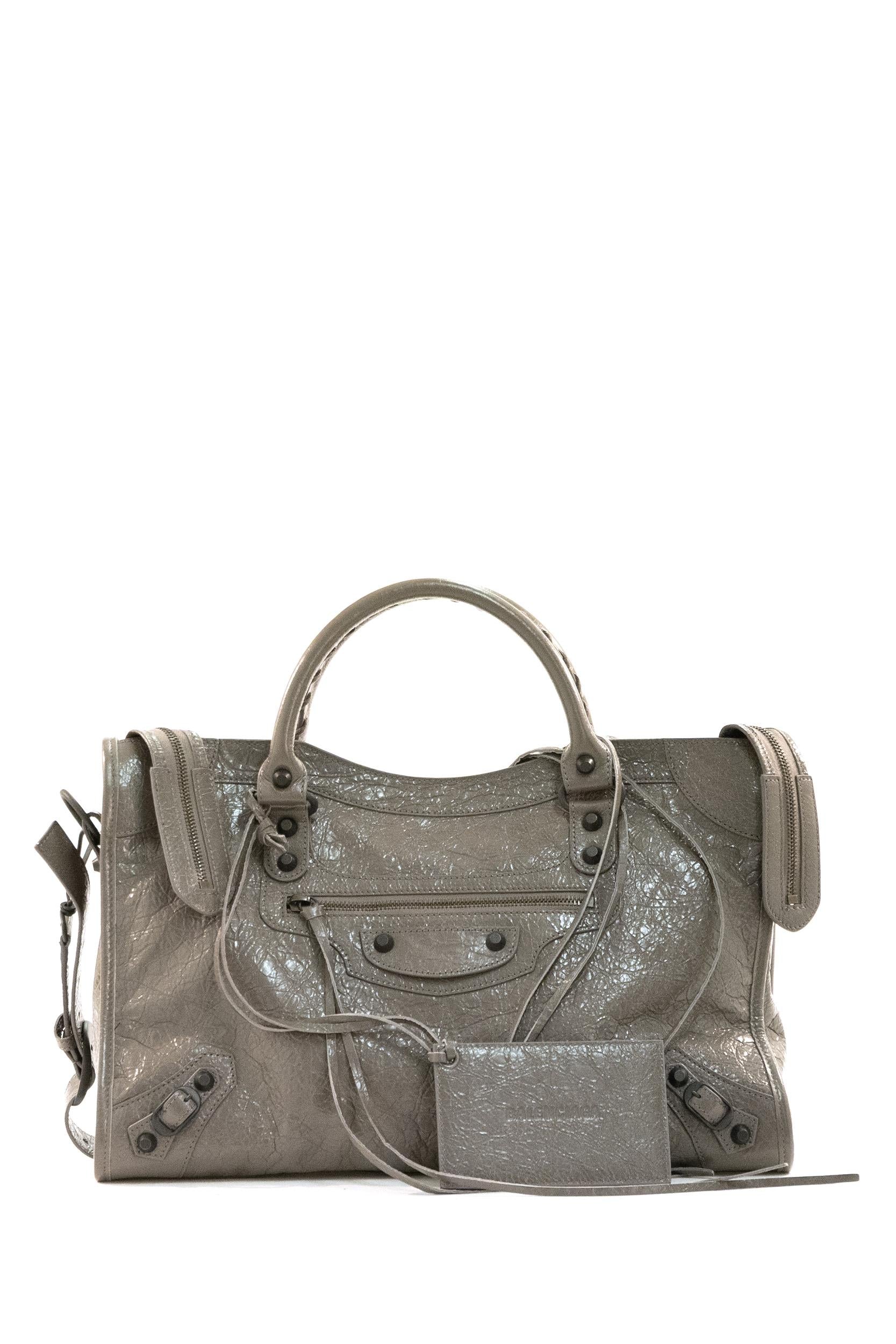Borsa Le City in pelle Arena color tortora<BR/> 865760 2ACFH 5848 BALENCIAGA 