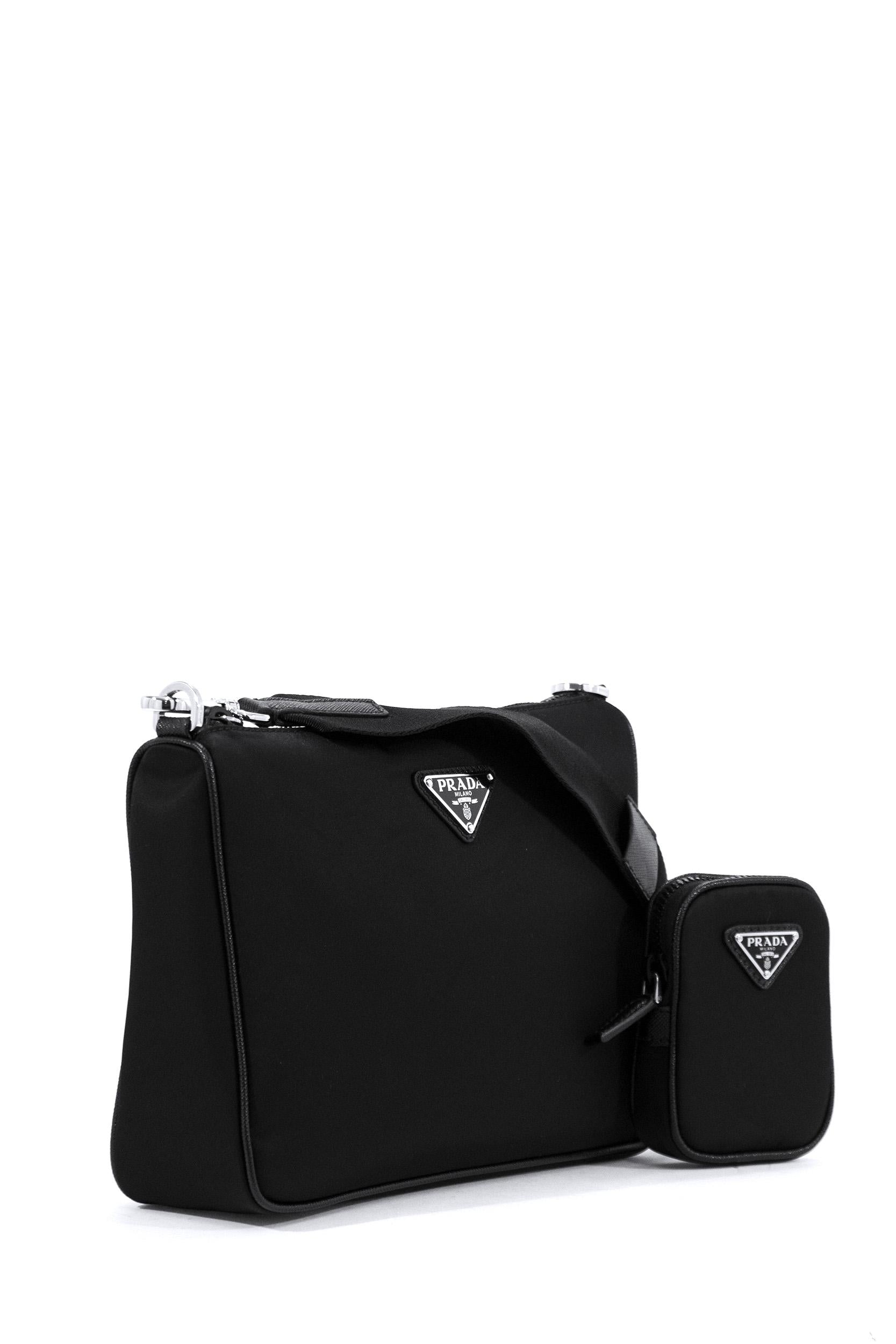 Borsa a tracolla in Re-Nylon di colore nero<BR/> 2VH113 V XOP 2DMH F0002 PRADA 