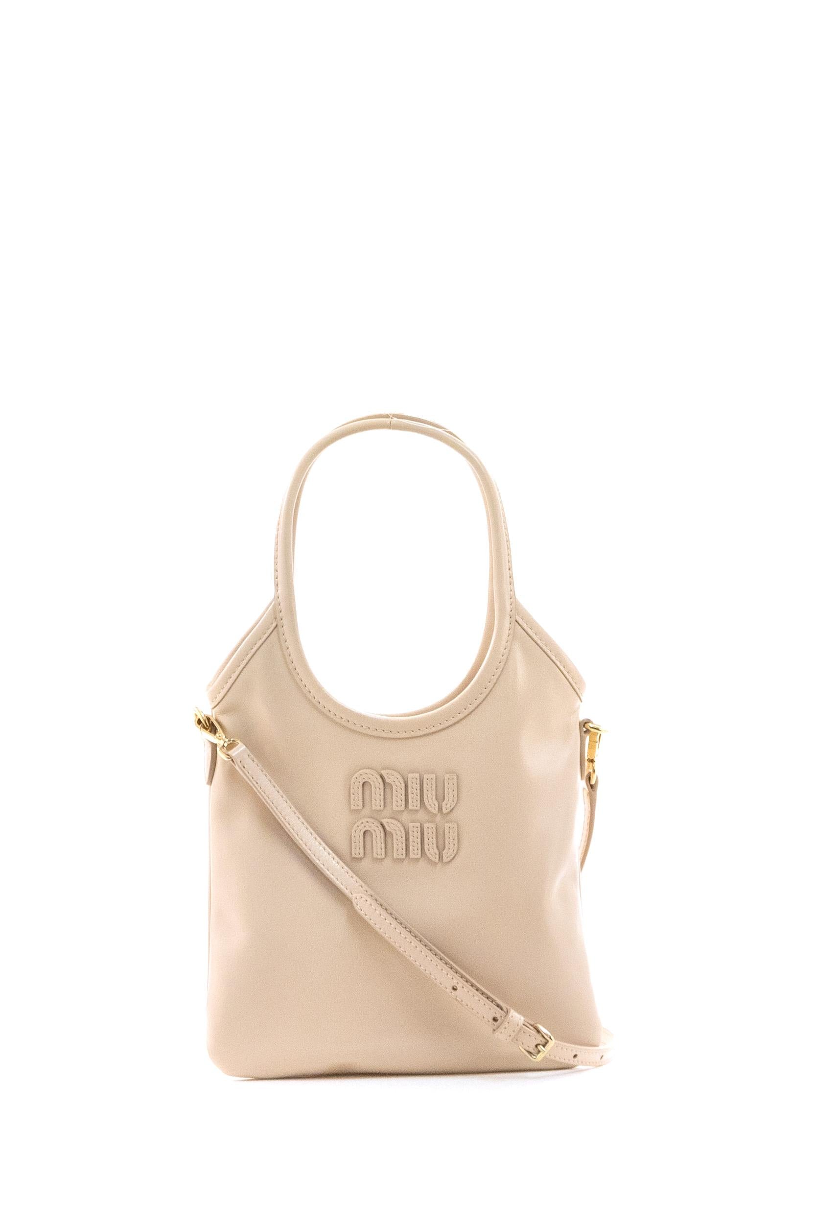Borsa Ivy in pelle color rosa cipria<BR/> 5BA281 V OLI 2IEO F0236 MIU MIU 