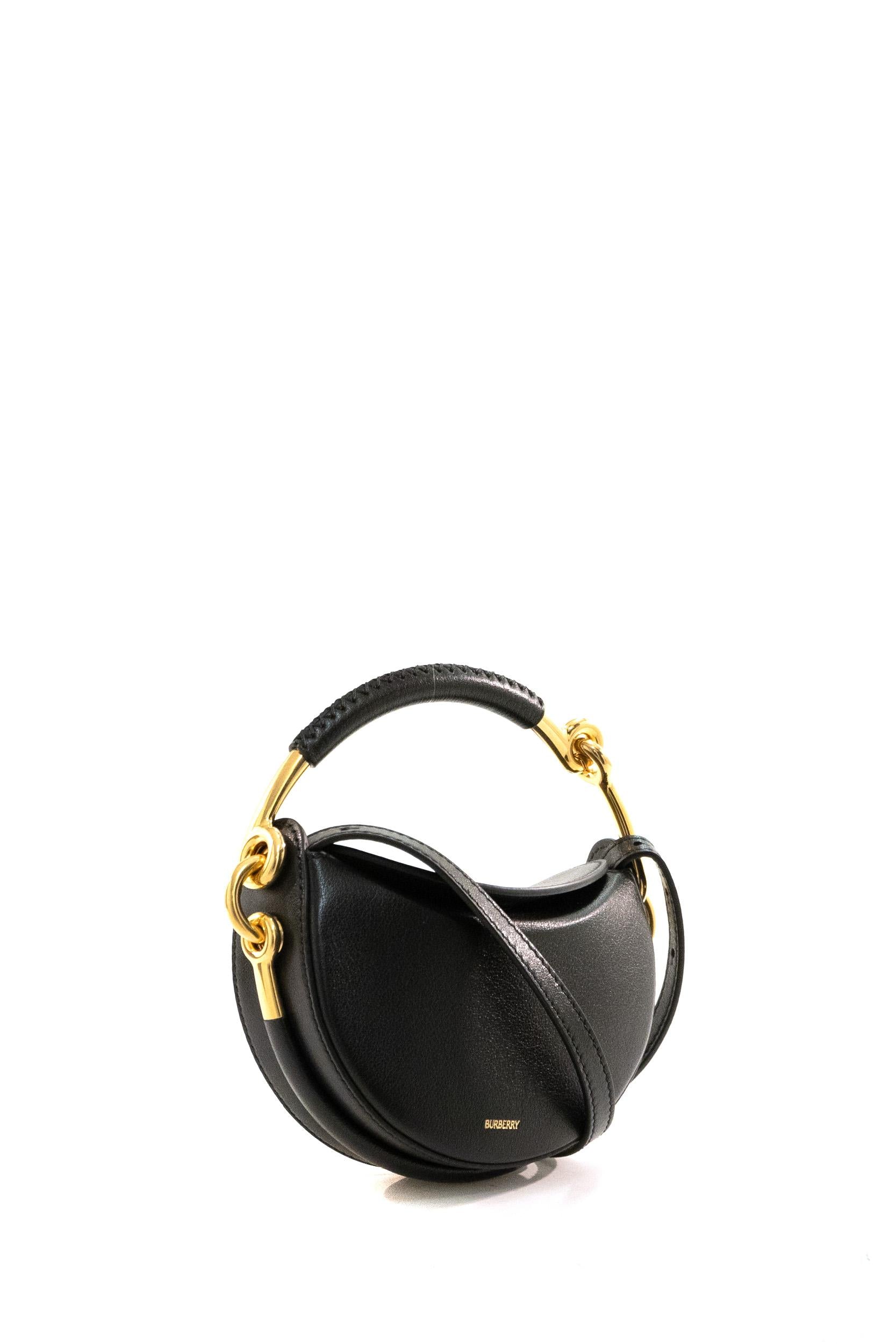 Pochette Bridle in pelle di colore nero<BR/> 8116860 BLACK BURBERRY 
