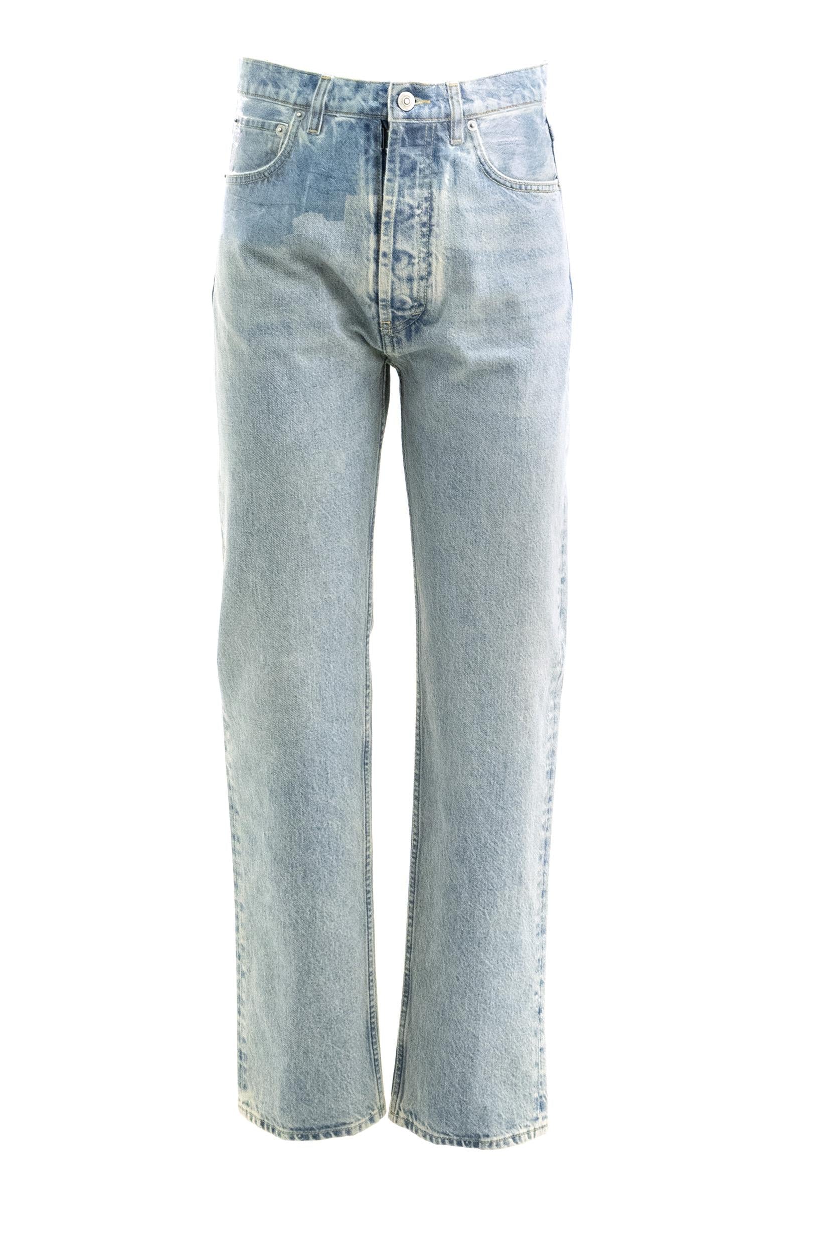 Jeans in denim di colore azzurro<BR/> S67LA0046 M30066 962 MAISON MARGIELA 