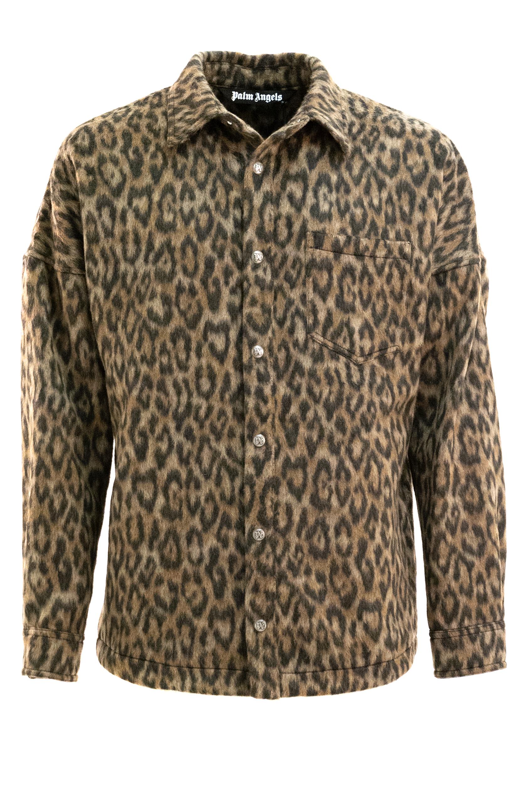 Giacca-camicia <BR/> PMES002F25FAB001 6003 PALM ANGELS 
