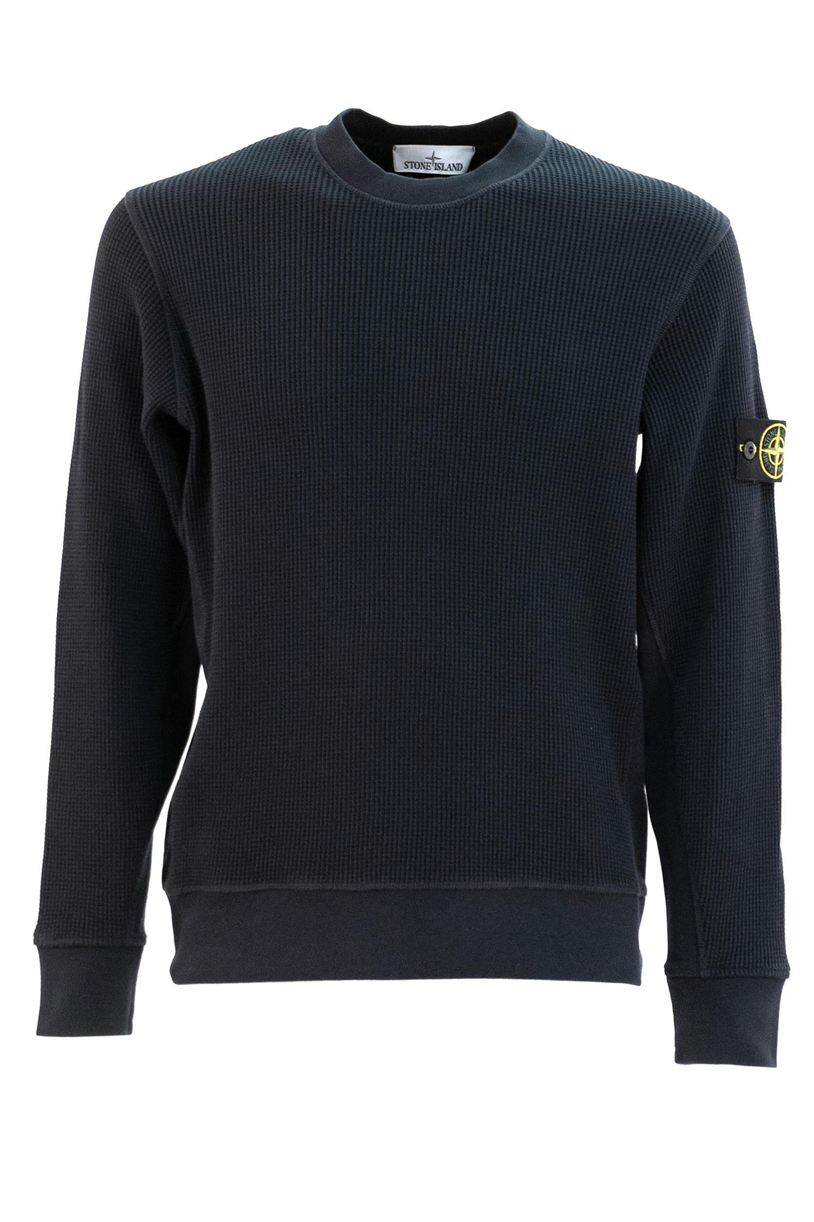 Felpa Girocollo in Cotone<BR/> L1S156100056 S0044 V0020 STONE ISLAND 