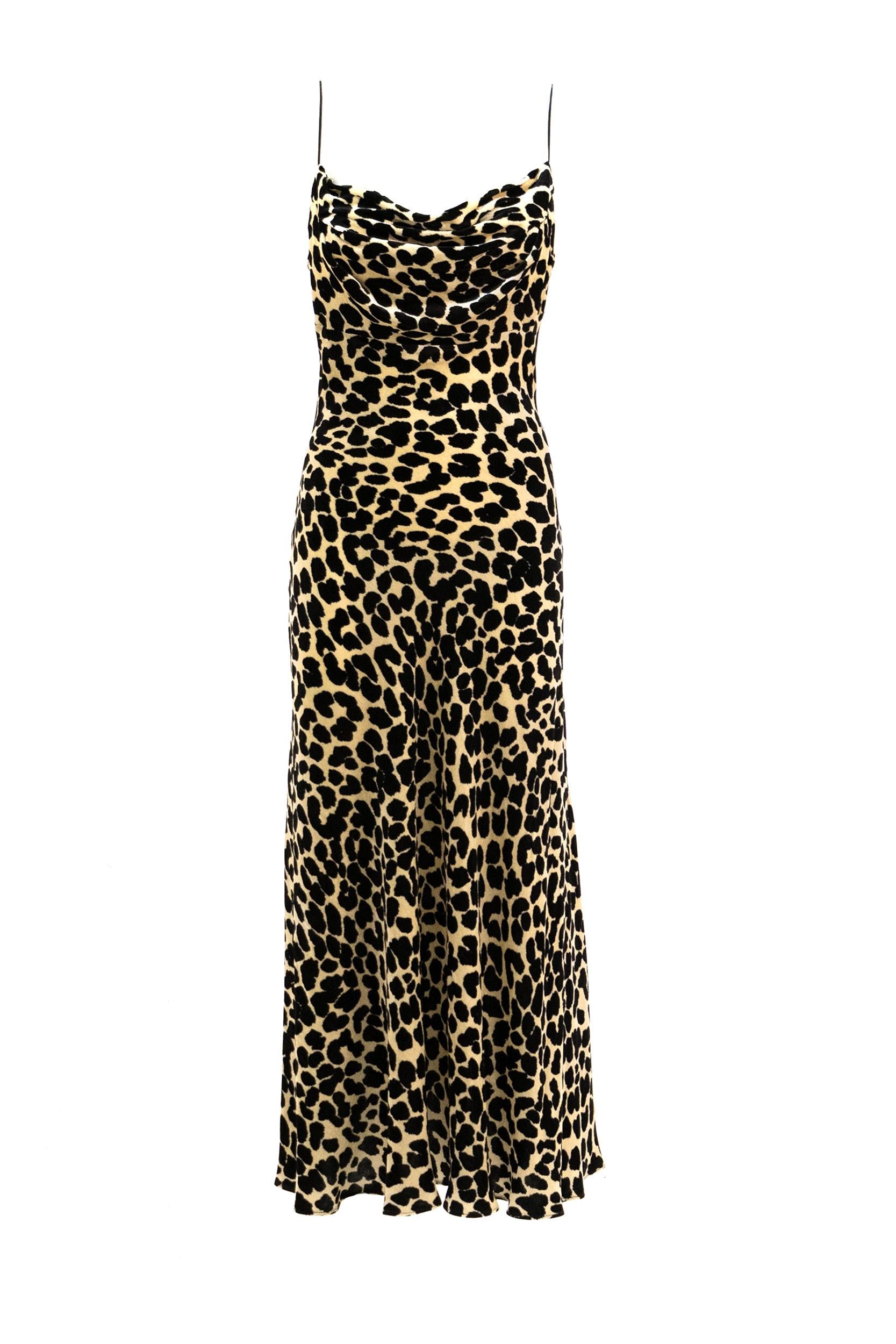 BALMAIN Abito in velluto leopardato<BR/> FF1RH055VI33 GBA BALMAIN 