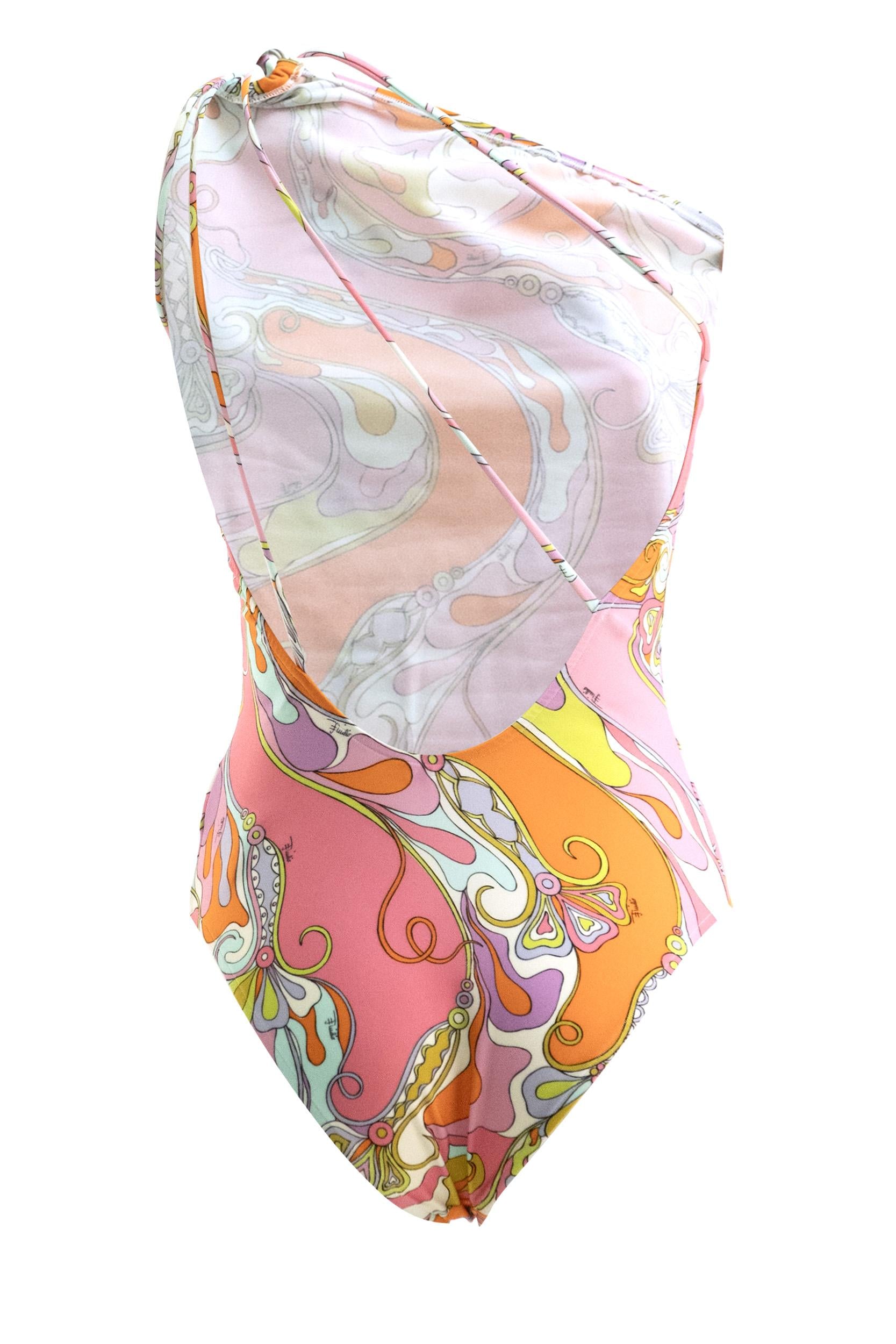 Costume Intero in lycra elastica con stampa multicolore<BR/> 6HMC36 6H835 P23 EMILIO PUCCI 