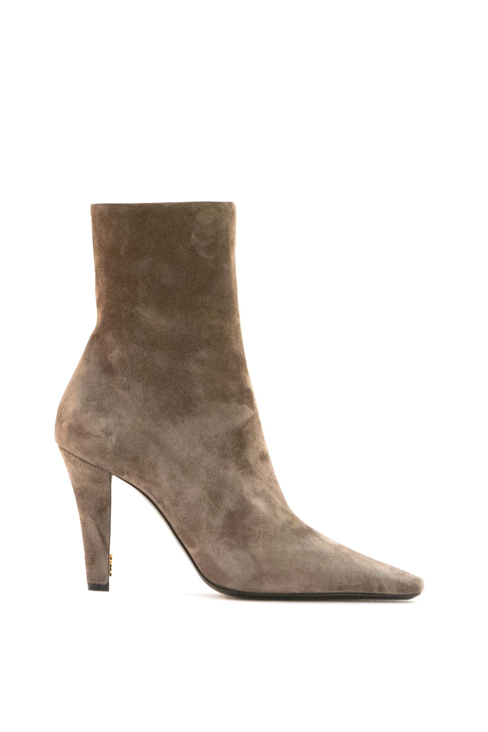 Stivaletti Jill in suede color grigio<BR/> 806674 27DAB 1119 SAINT LAURENT 