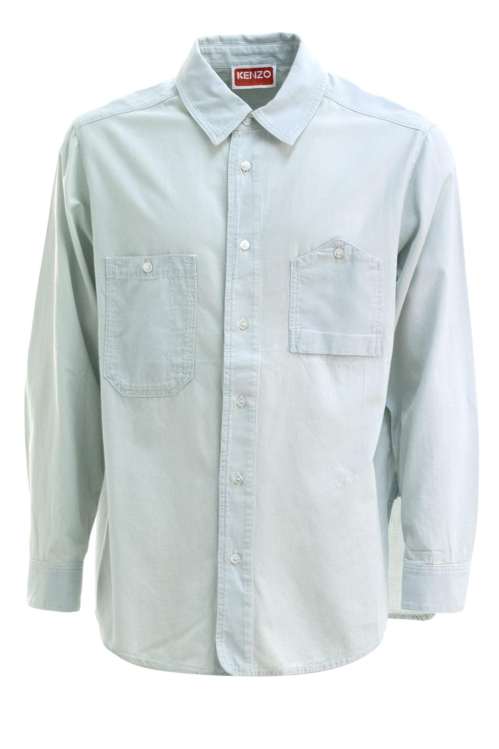 Camicia in Denim di Cotone<BR/> FG55DC5076F4 DY KENZO 