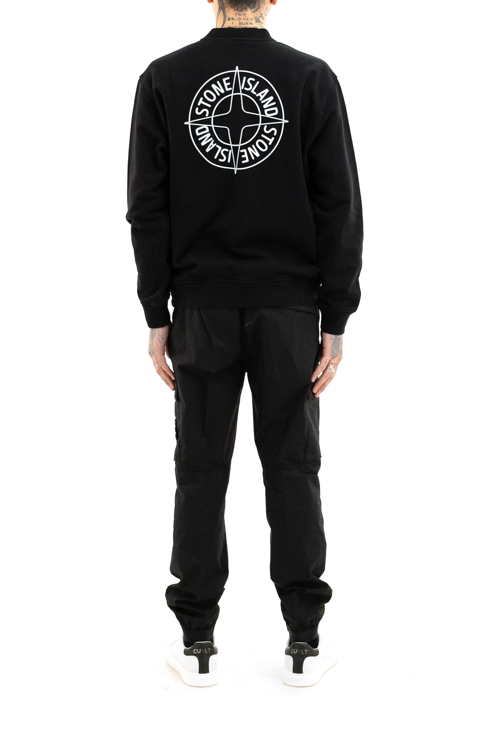 Felpa Girocollo in Cotone<BR/> L1S156100001 S0283 V0029 STONE ISLAND