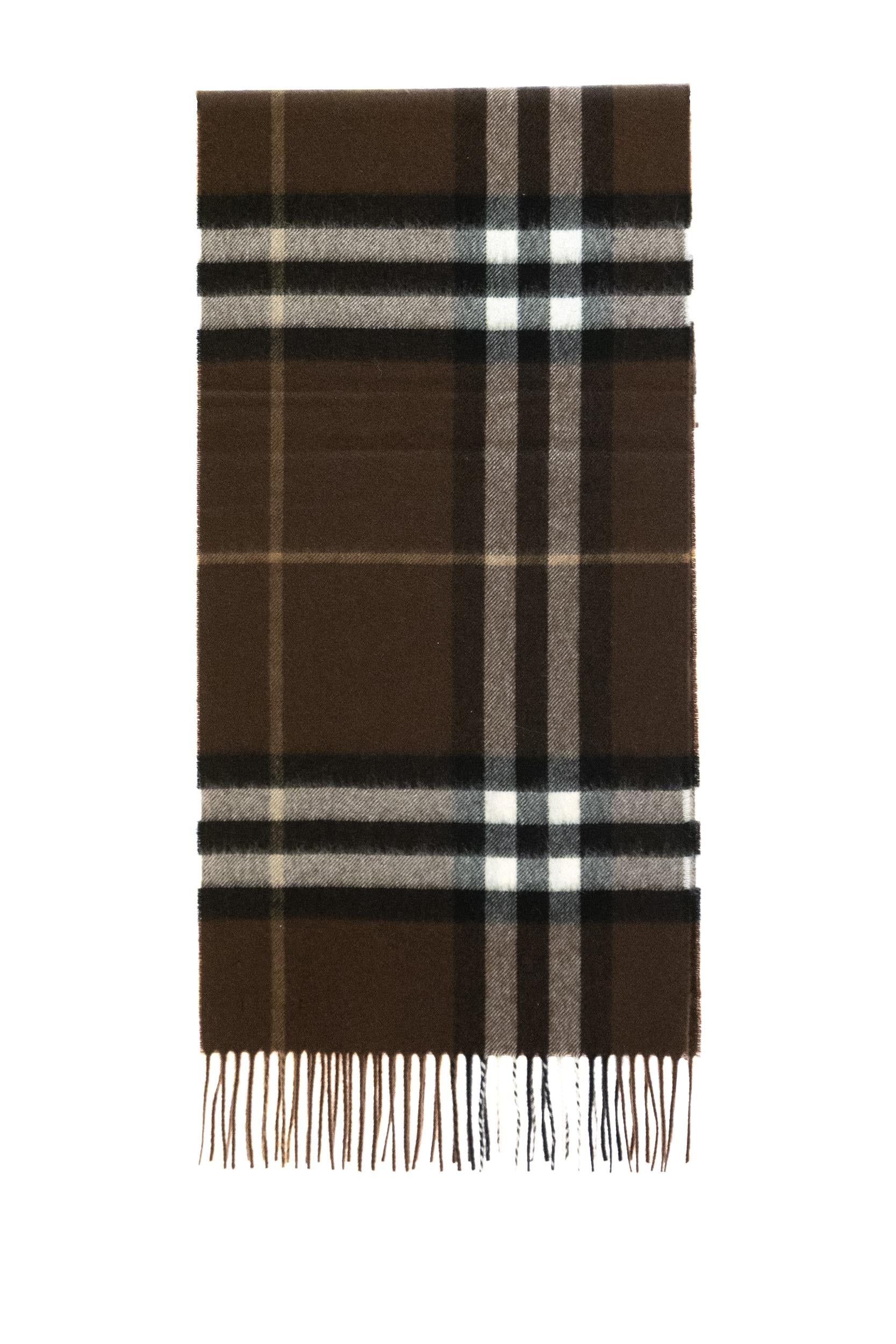 Sciarpa in Cashmere Check<BR/> 8112638 TREACLEBROWN BURBERRY 