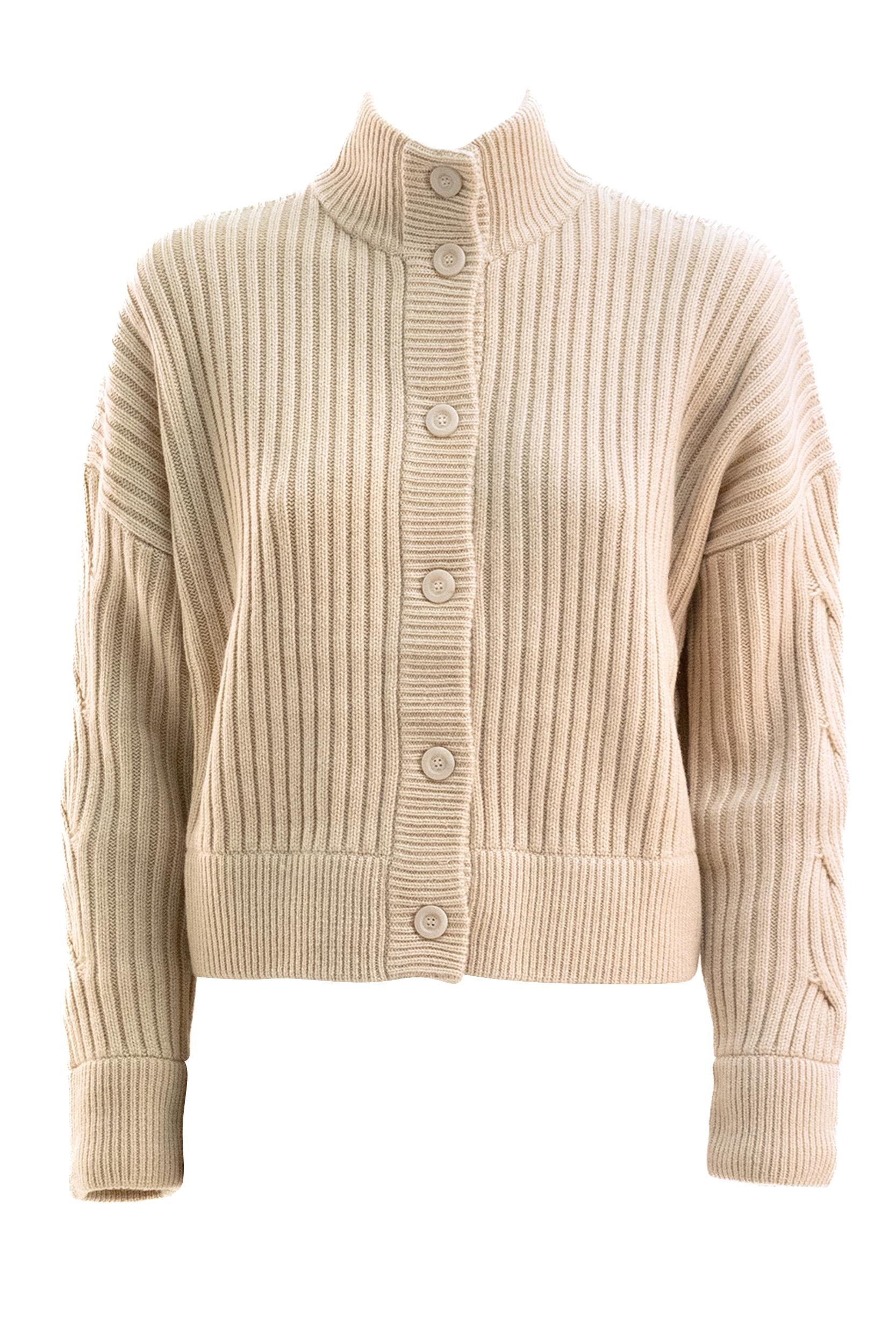 Cardigan Afelio in lana e cashmere color beige<BR/> AFELIO 006 MAX MARA 