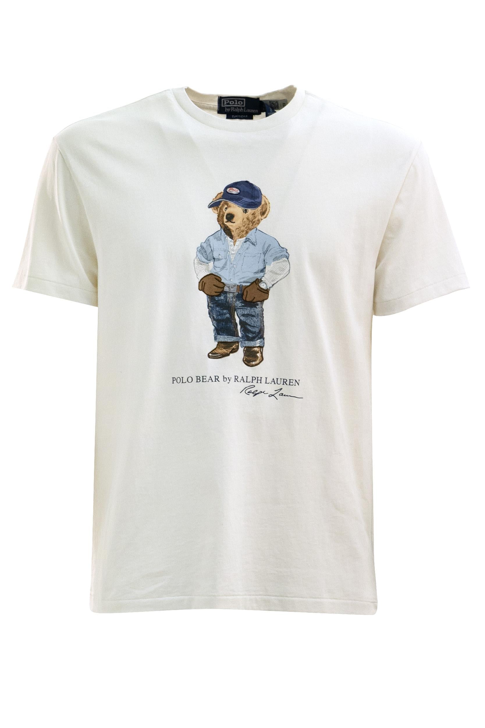 Maglietta Polo Bear in Jersey<BR/> 710B14615001 DENIM BEAR POLO RALPH LAUREN 
