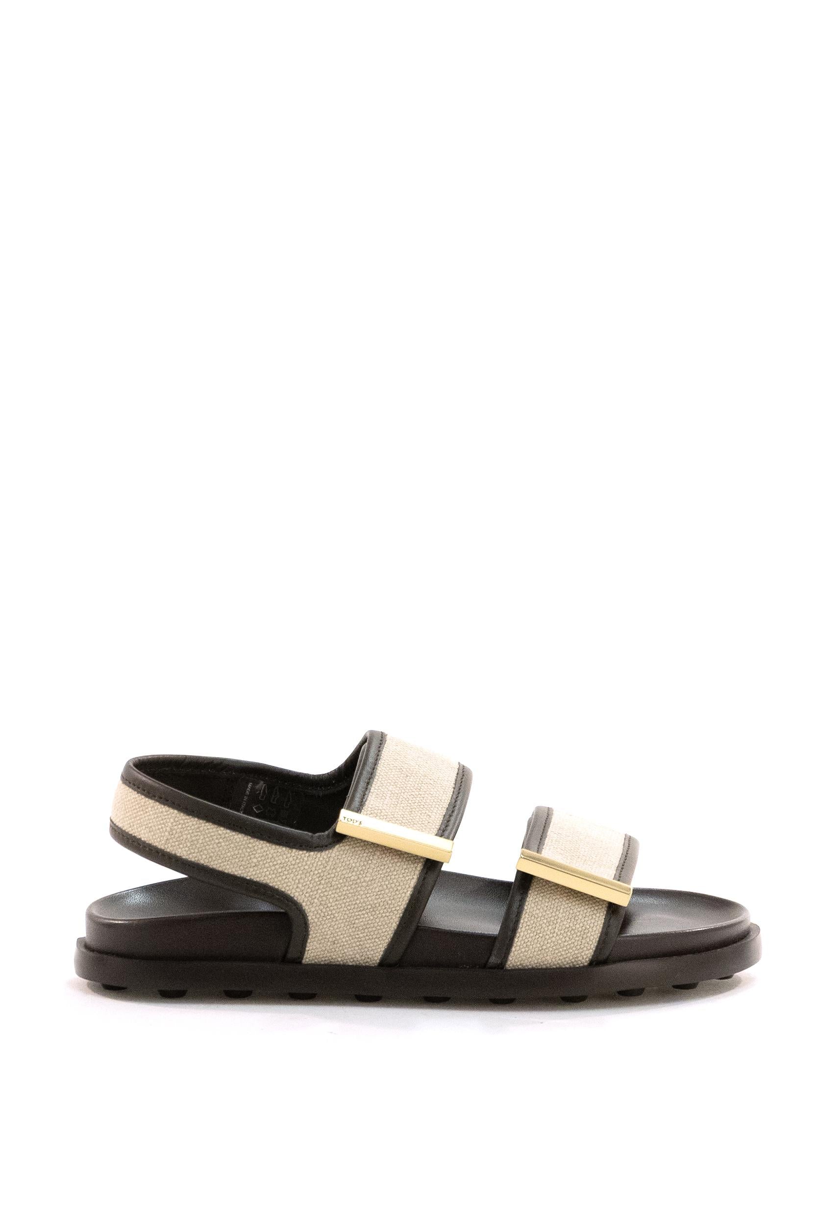 Sandali in Tessuto e Pelle<BR/> XXW68K0KG30V8C 9P26 TOD'S 
