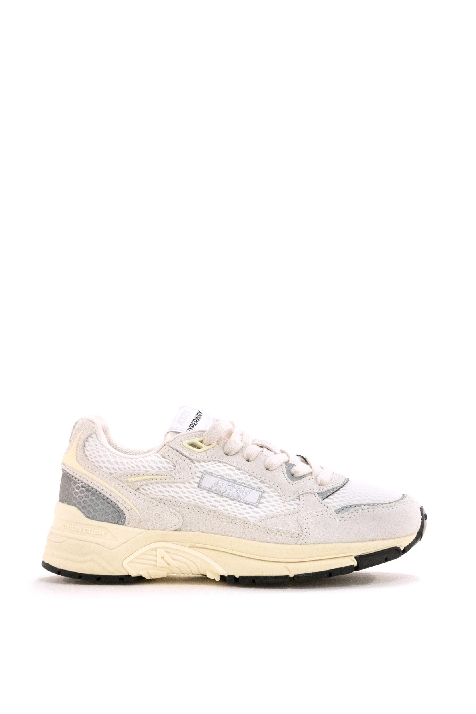 Sneakers Hyperway in Mesh e Pelle<BR/> HYLW HG02 WHT/SILV AUTRY 