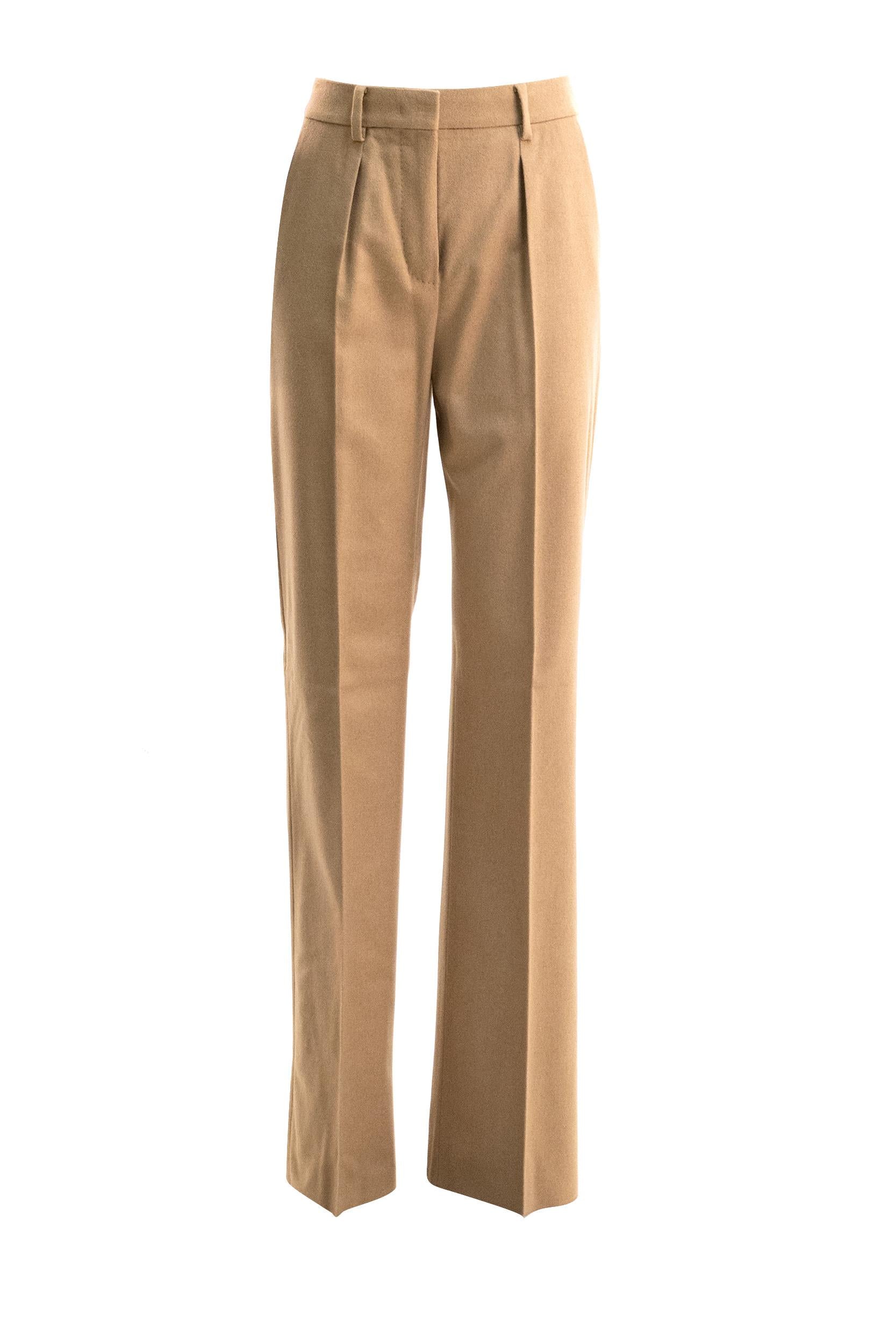 Pantaloni Carbone in cammello color naturale<BR/> CARBONE 001 MAX MARA 