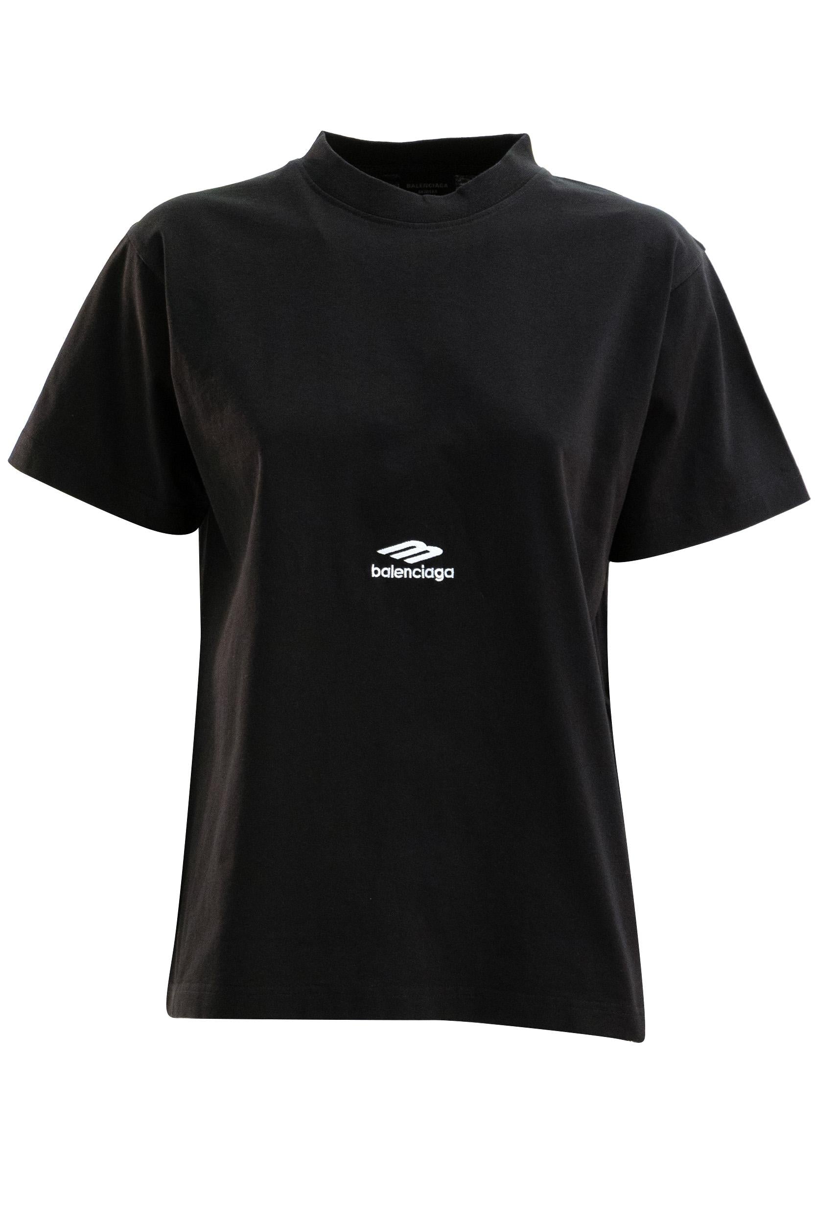T-Shirt 3B Sports Icon in pile dry di colore nero <BR/> 855362 TTVK5 9034 BALENCIAGA 