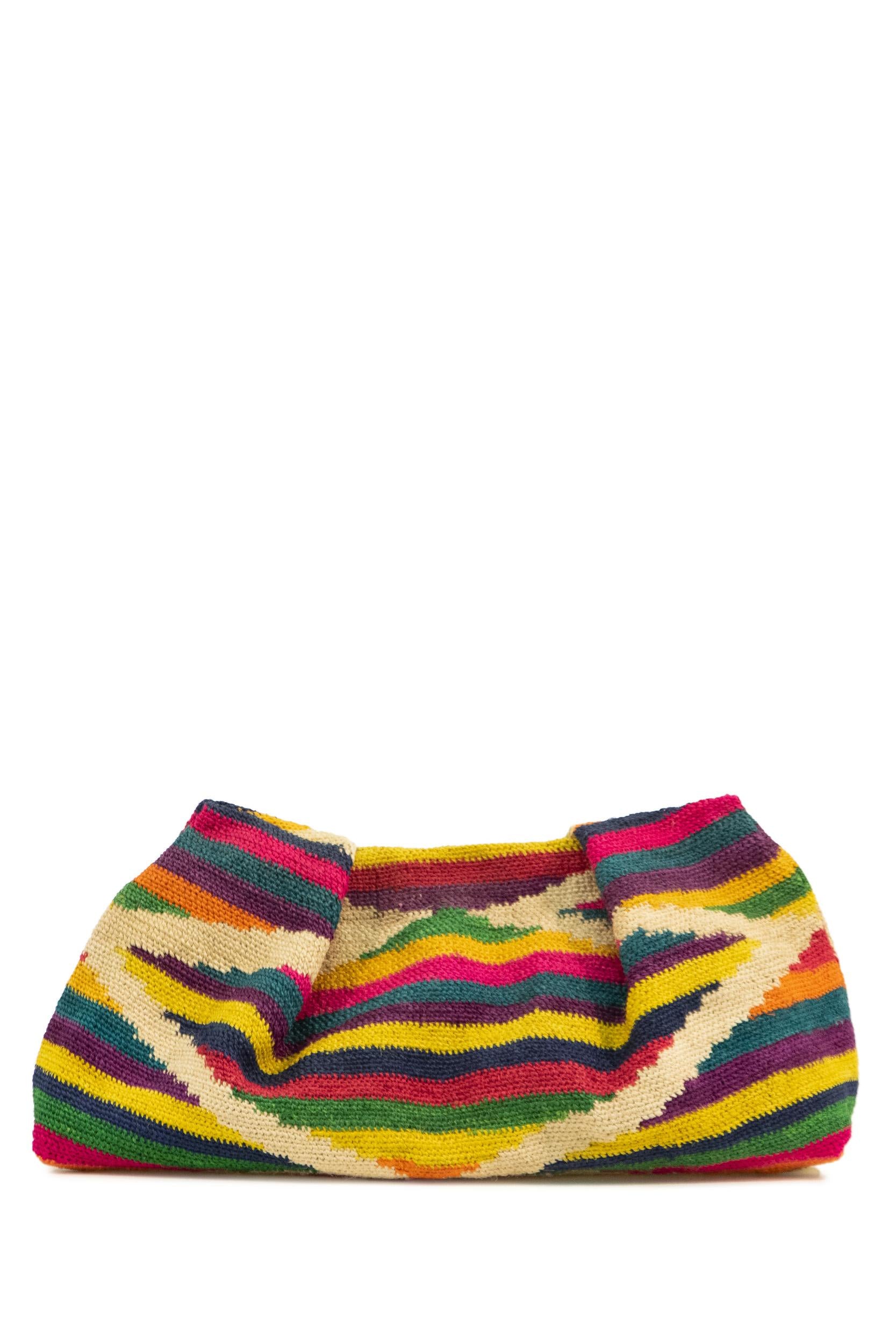 Clutch in sisal<BR/> 1493 MULTICOLOR SENSISTUDIO 