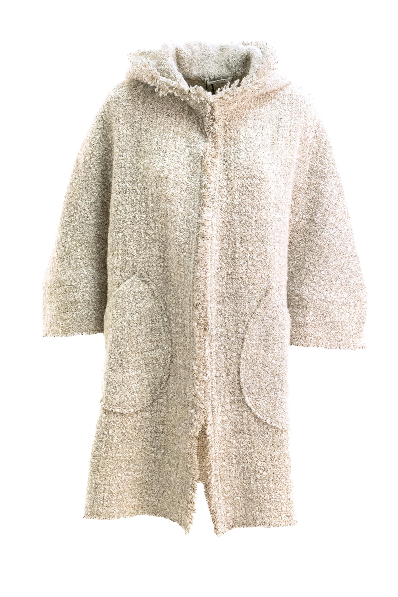Cappotto in boucle di colore beige <BR/> 7569/00 BEIGE CHARLOTT 