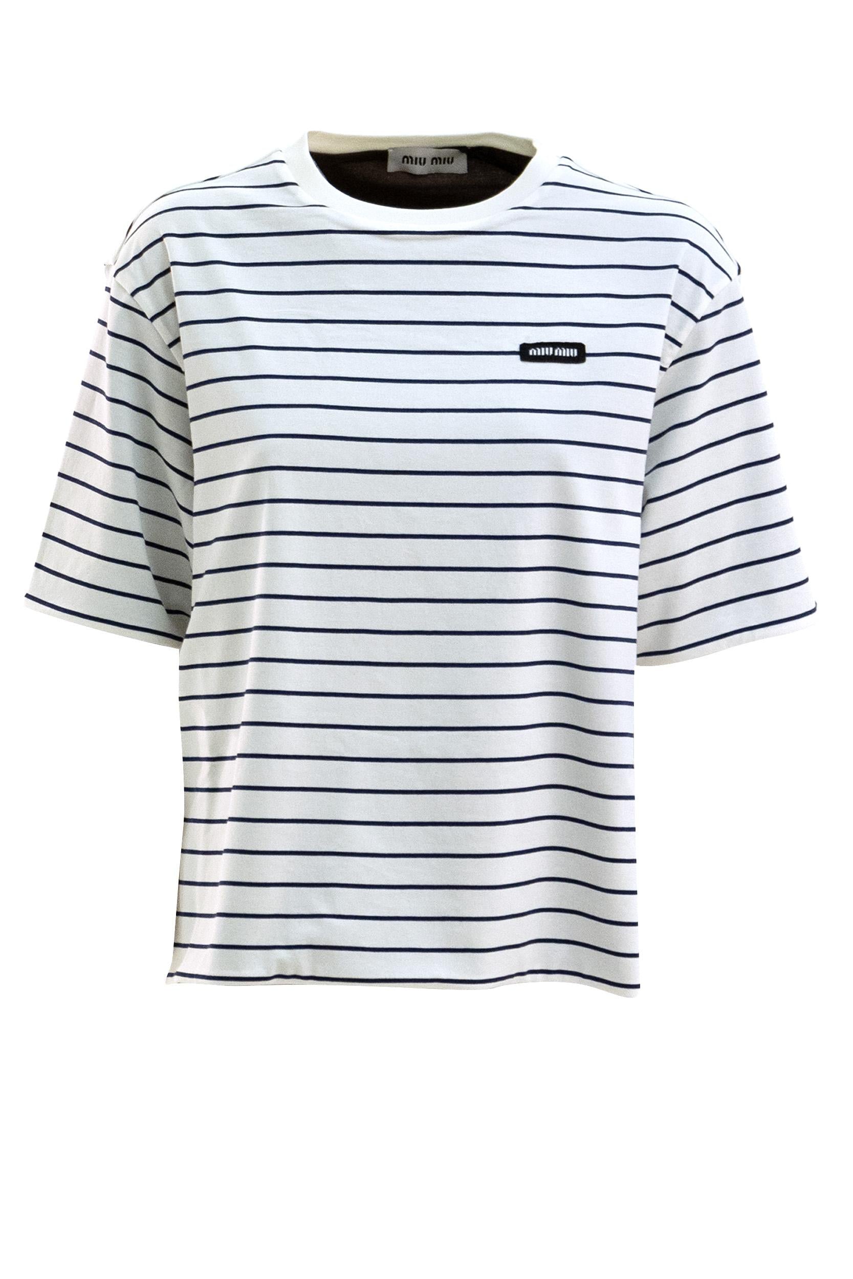 T-shirt<BR/> MJN569 S OOO 17UY F04QA MIU MIU 