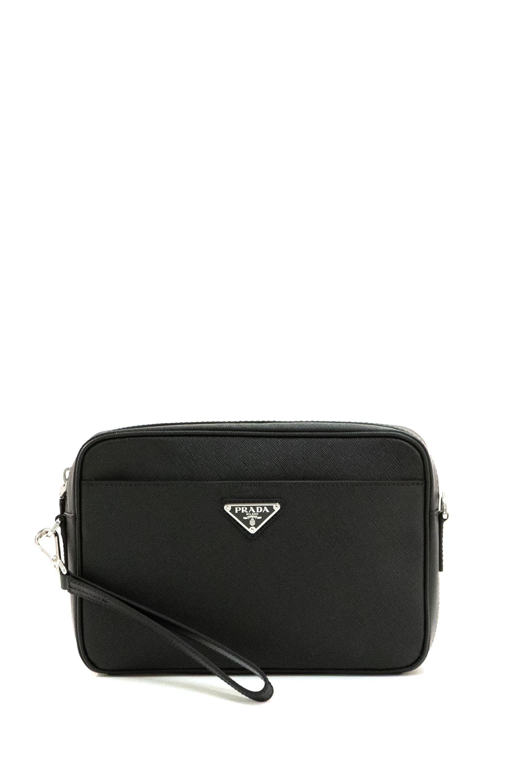 Borsa a tracolla in Saffiano di colore nero<BR/> 2VH210 9Z2 F0002 PRADA 