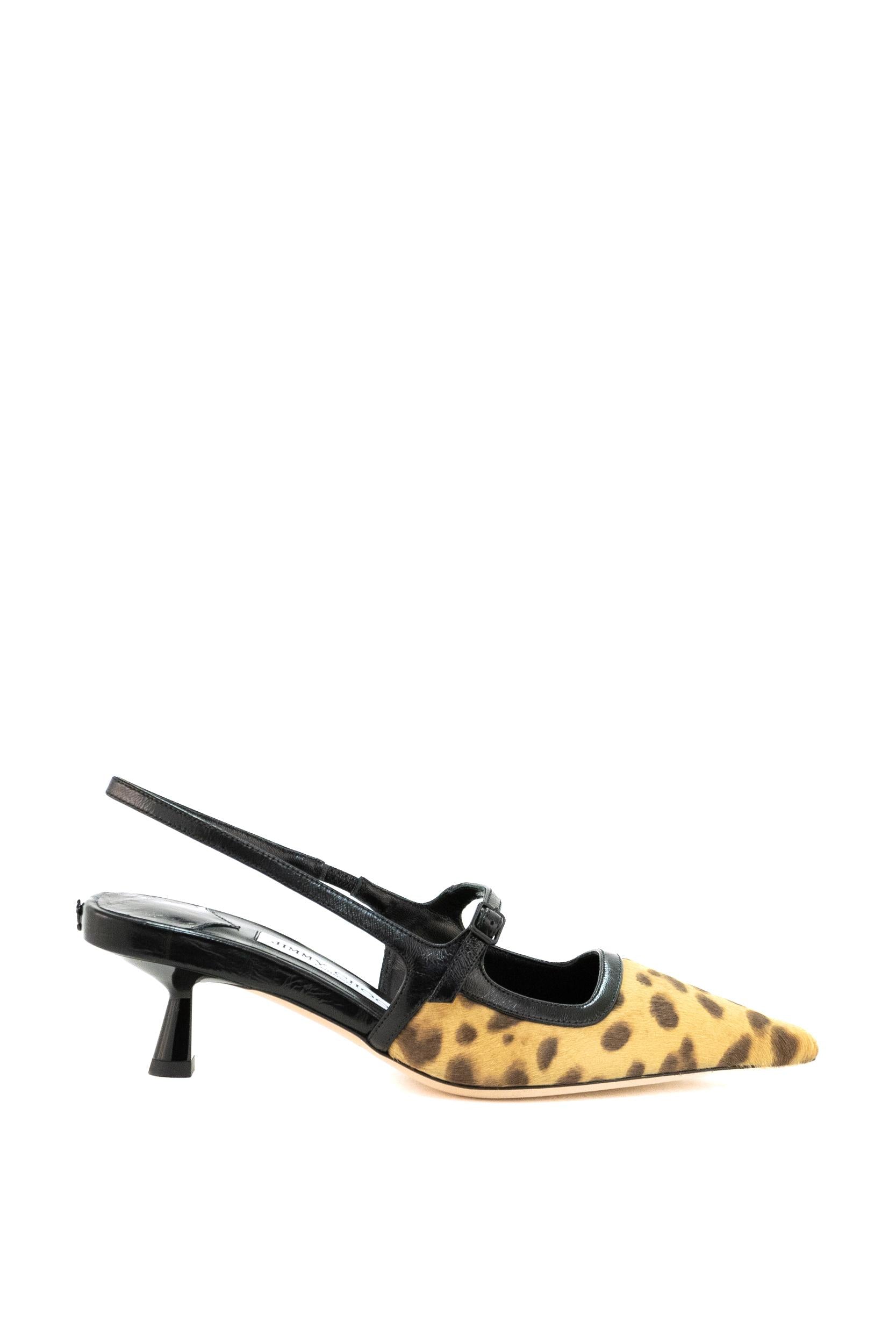 Slingback Didi<BR/> DIDI 45 BXR NATURAL/BLACK JIMMY CHOO 