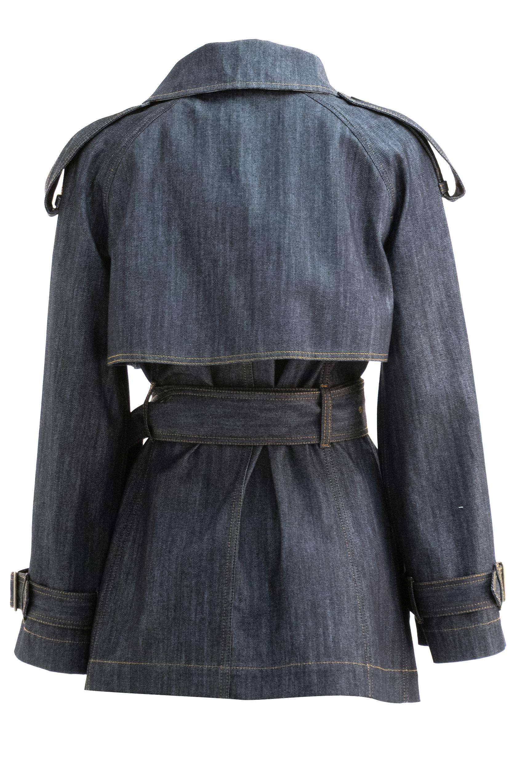 Trench Fitzrovia in denim di colore blu<BR/> 8126364 INDIGO BURBERRY 