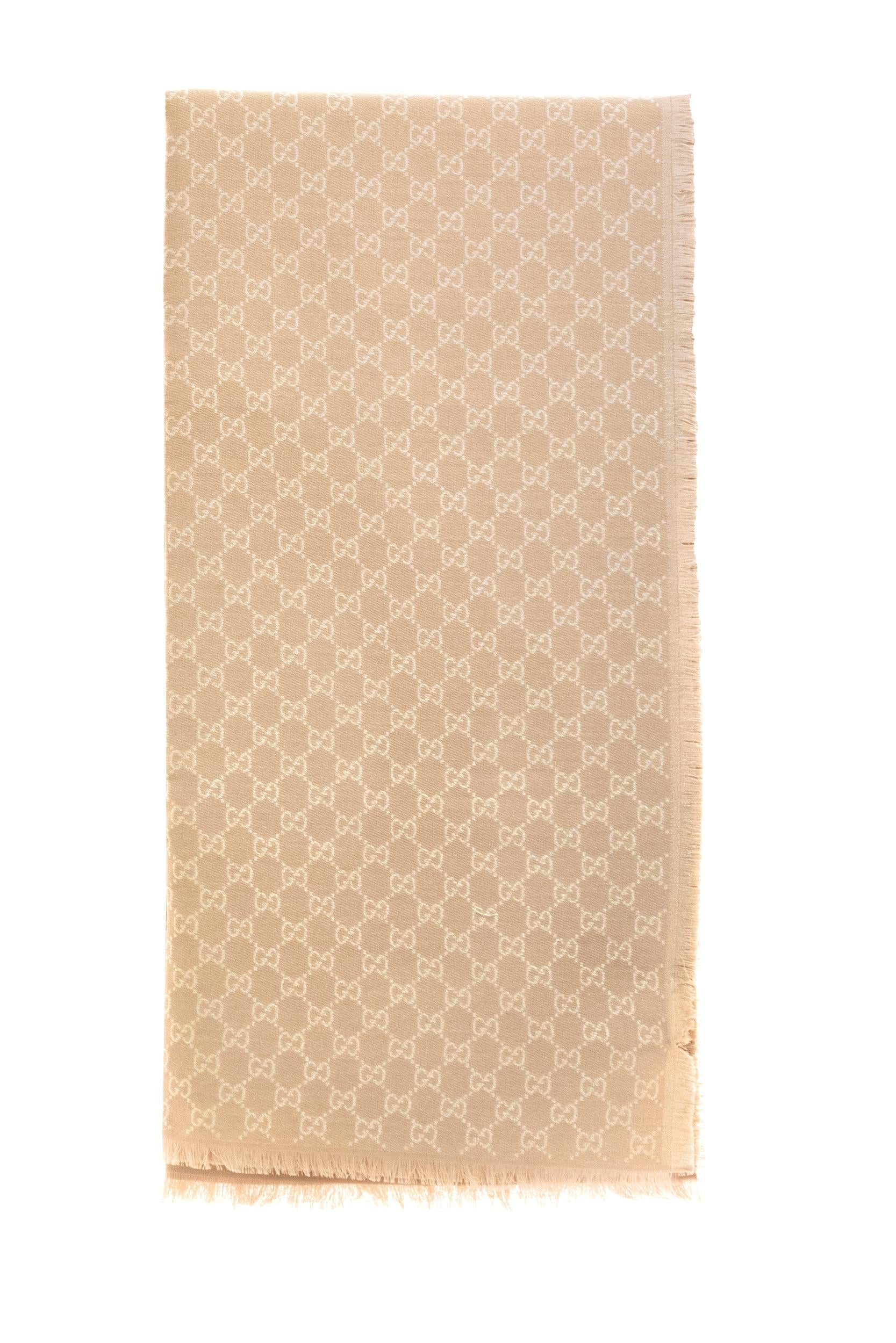 GUCCI Scialle con motivo GG beige<BR/> 845243 3GC46 5875 GUCCI 