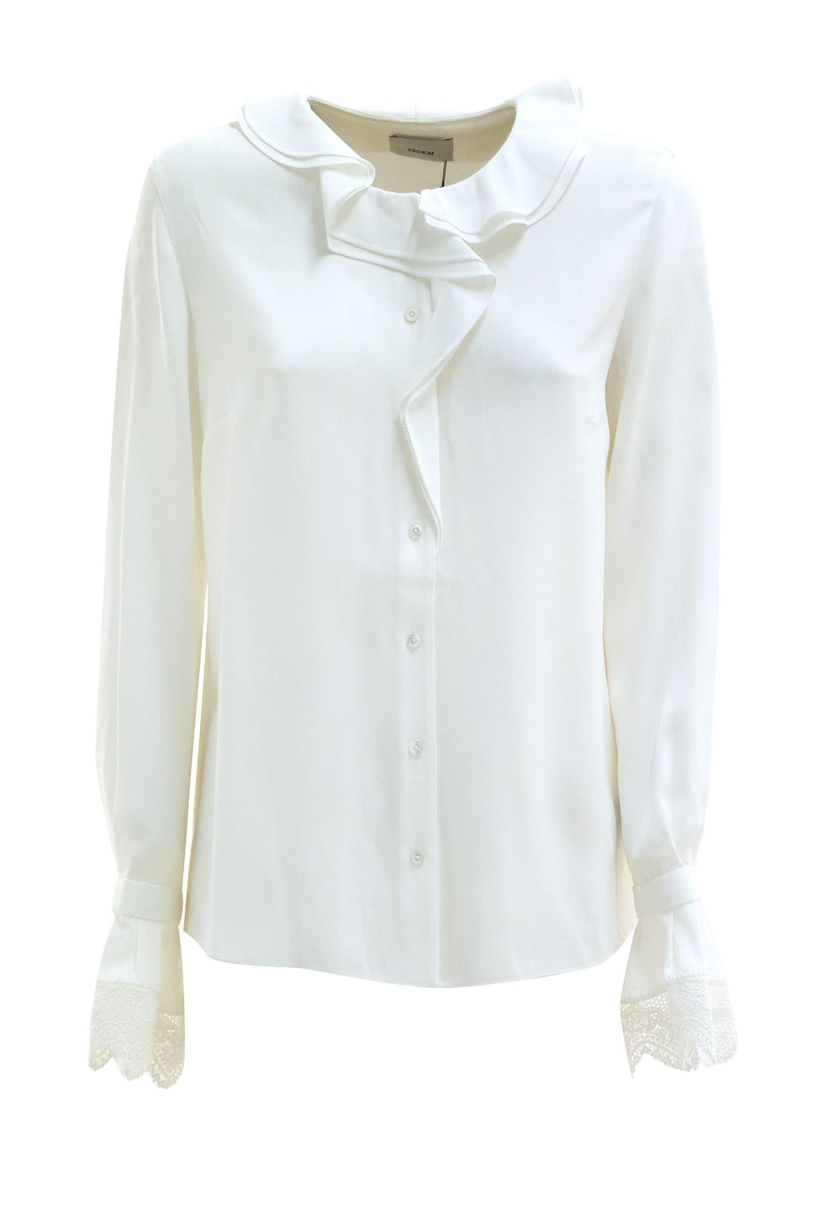 Camicia in Cady di colore bianco<BR/> T6550309002 IVORY ERDEM 