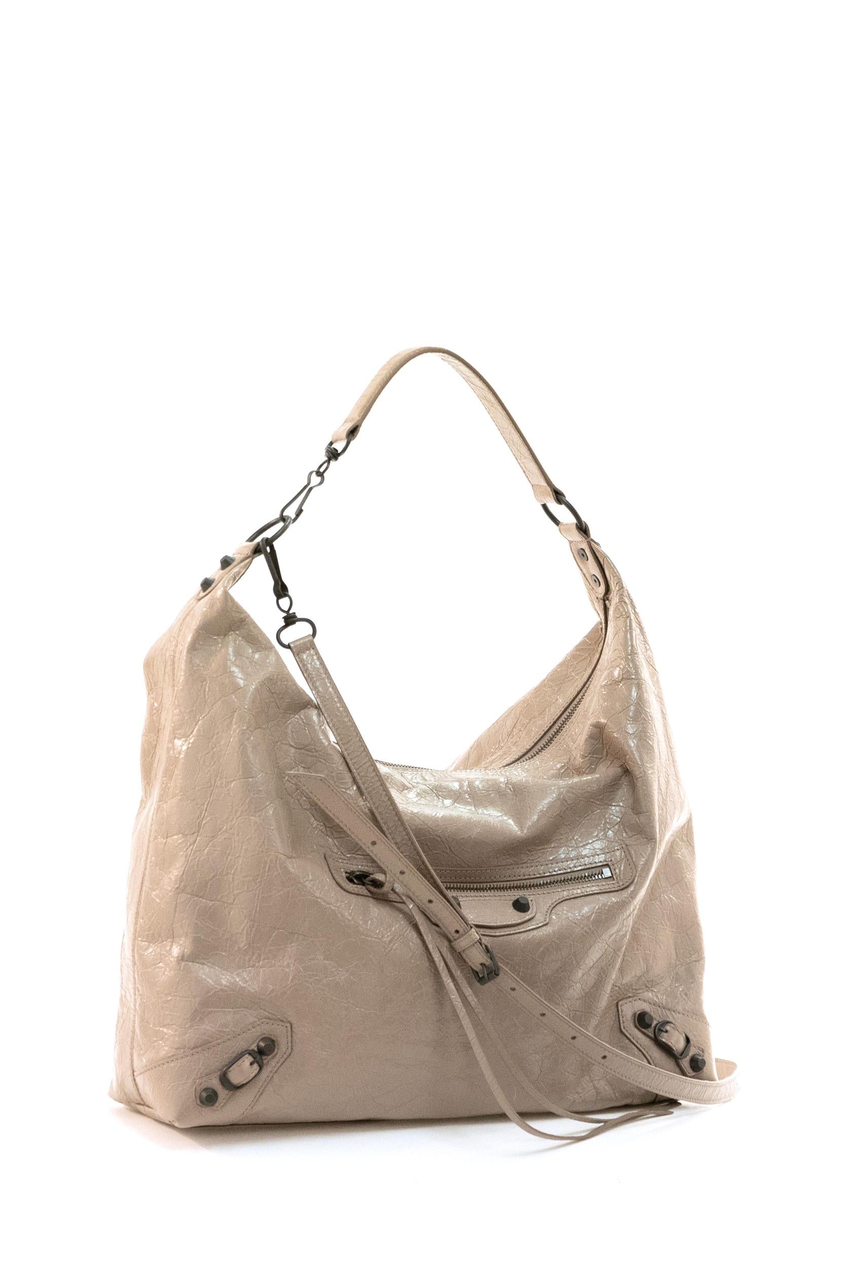 Borsa Le City Hobo in pelle Arena di colore beige<BR/><BR/><BR/> 852574 2ABEK 2914 BALENCIAGA 