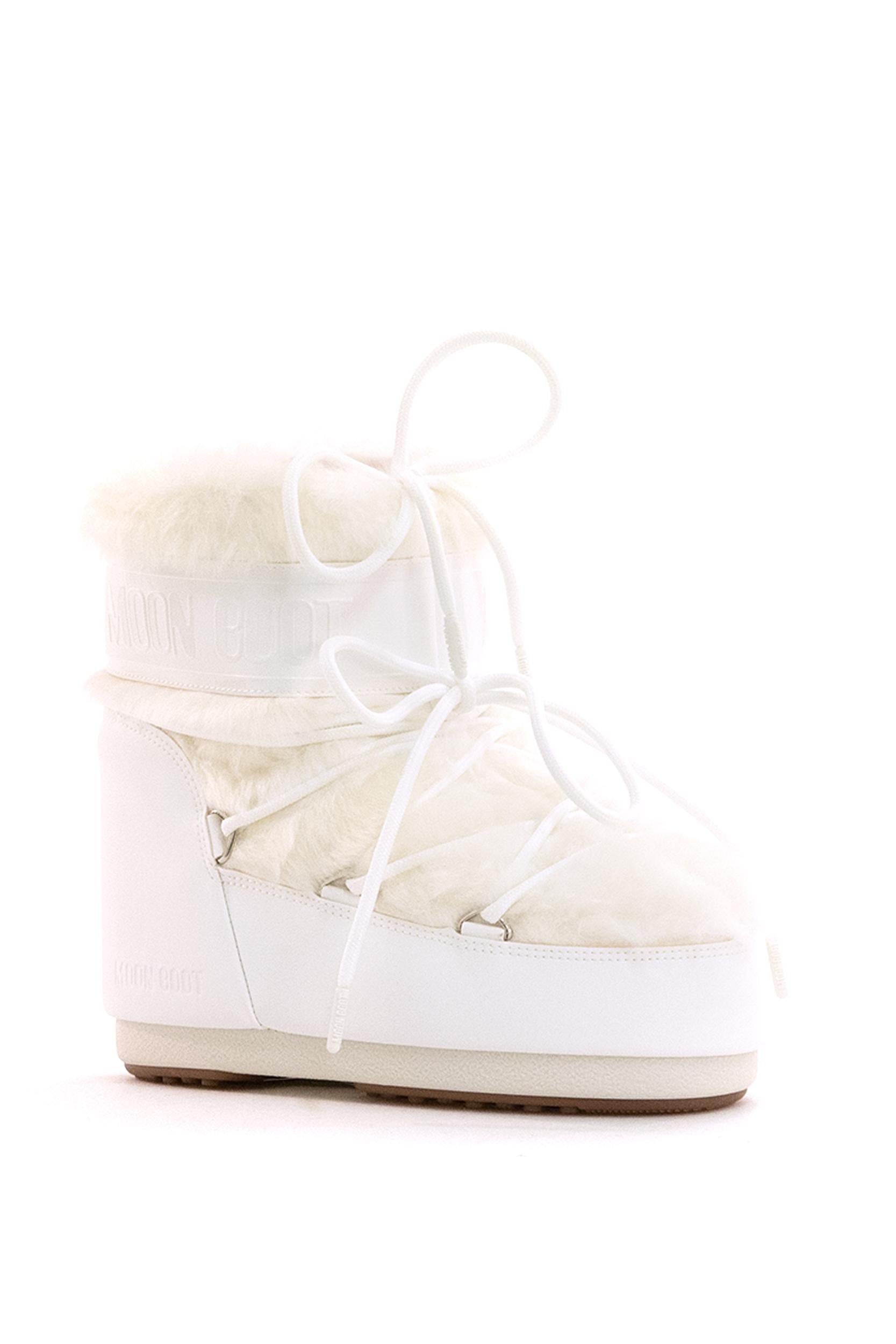 Moon Boot Icon Low ecopelliccia bianco<BR/> 80D1409390 A002 MOON BOOT 