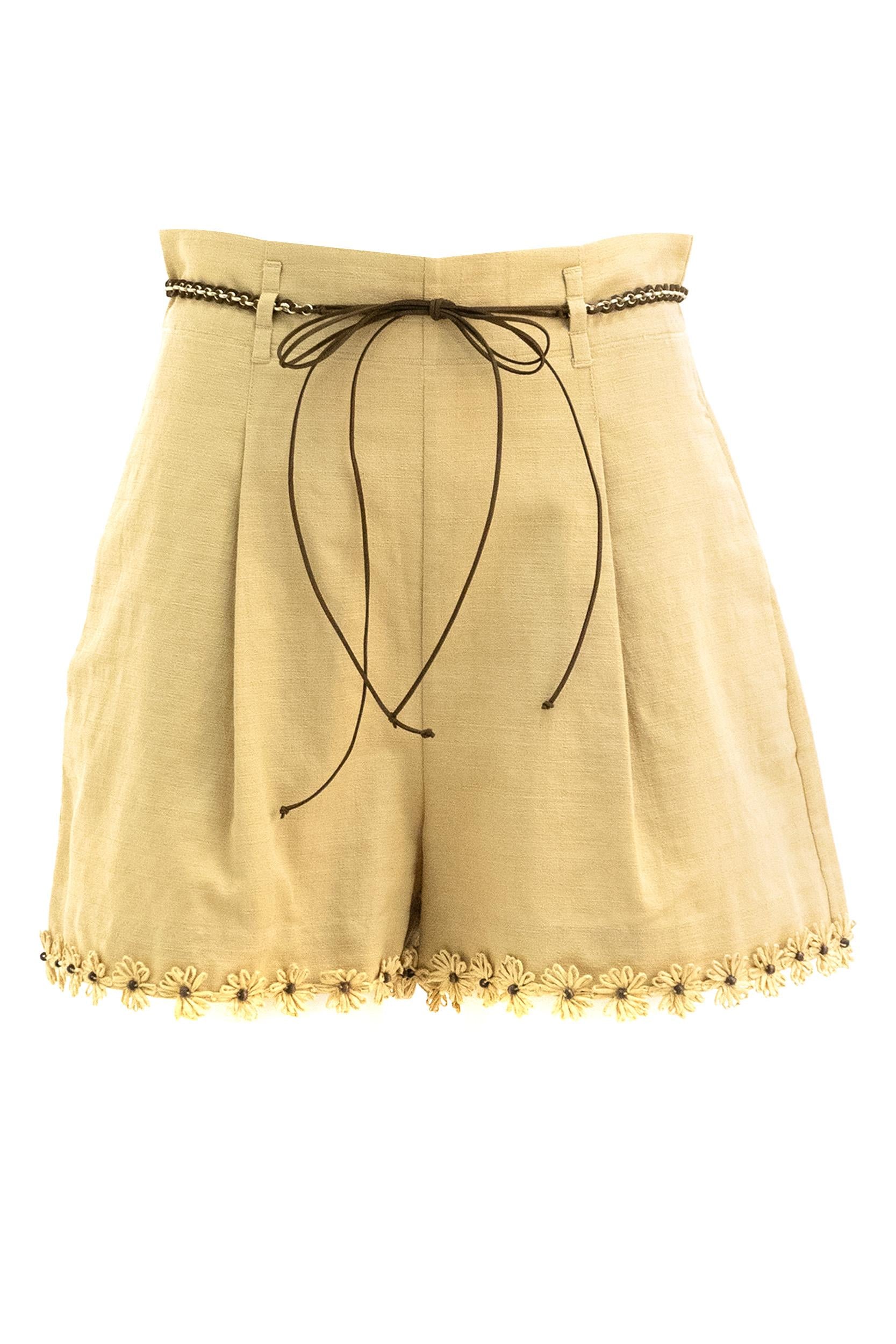 Shorts in cotone di colore beige<BR/> 7542ASS263 OATMEAL ZIMMERMANN 